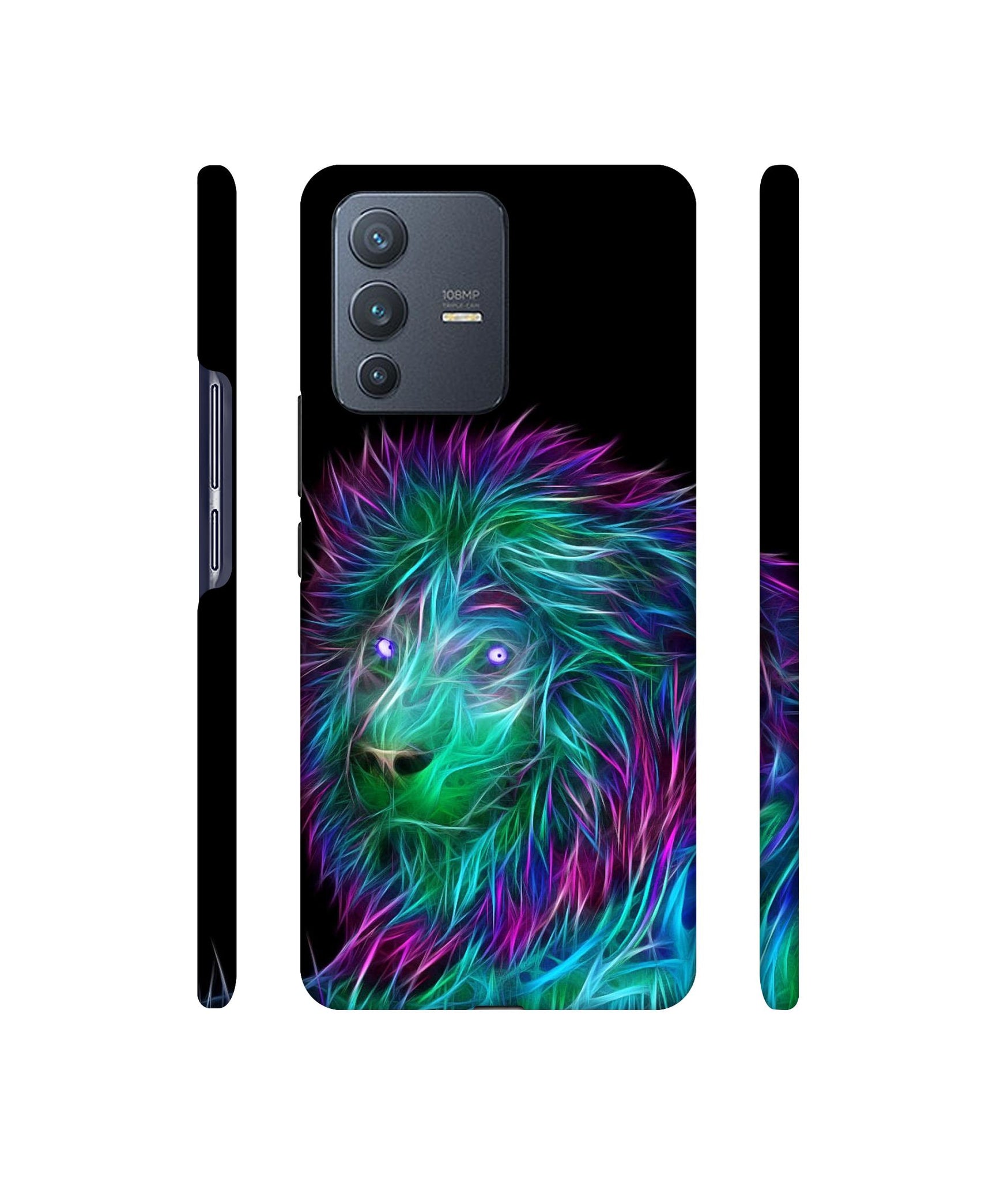 3D Lion Designer Hard Back Cover for Vivo V23 Pro 5G