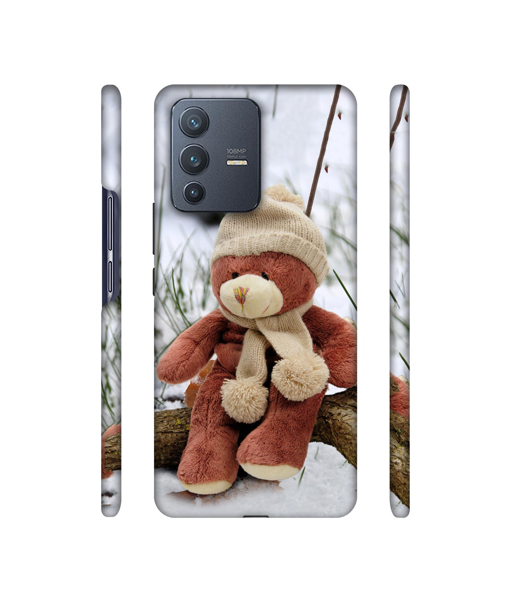 Woolen Bear Designer Hard Back Cover for Vivo V23 Pro 5G