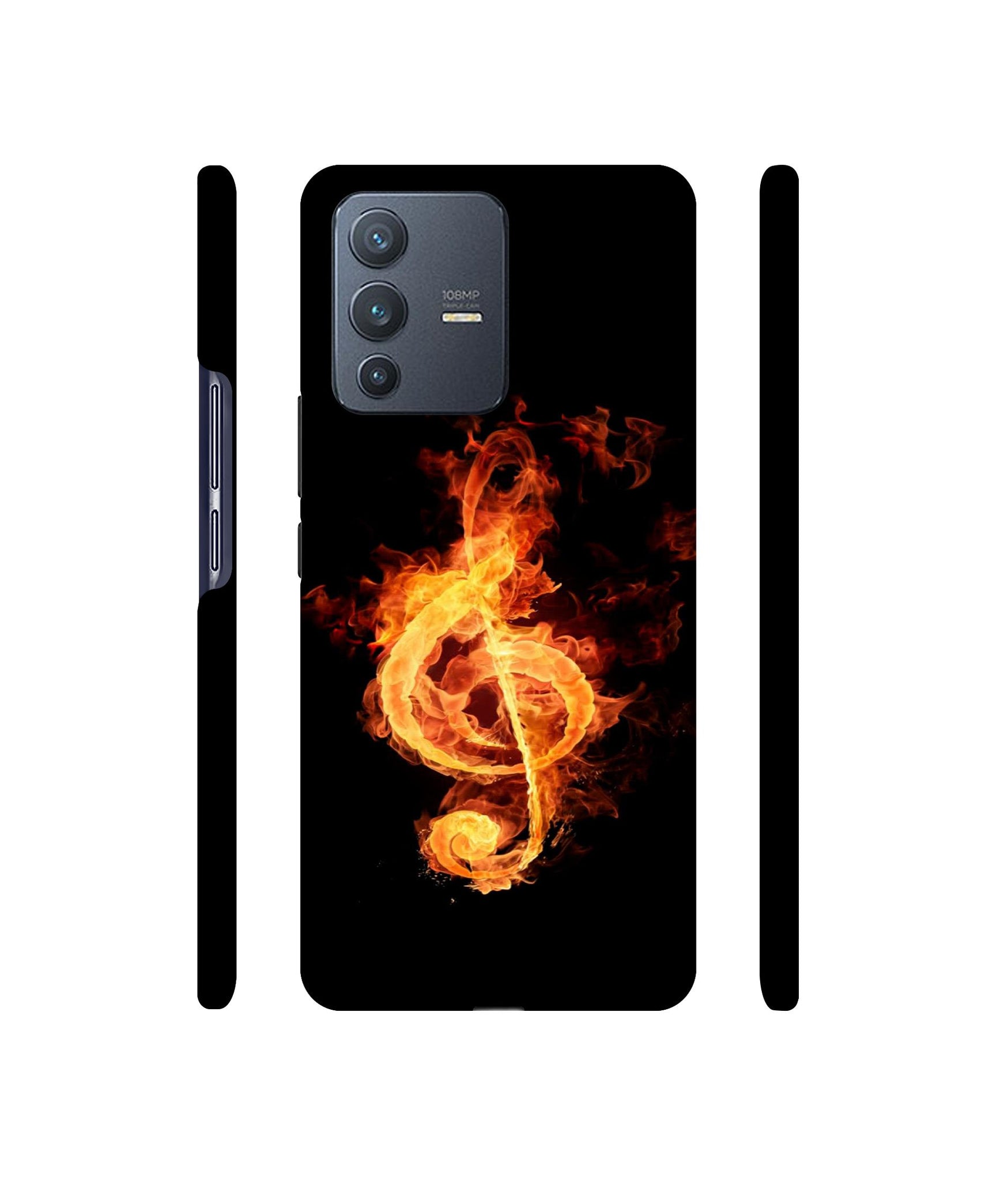 Fire Note Designer Hard Back Cover for Vivo V23 Pro 5G