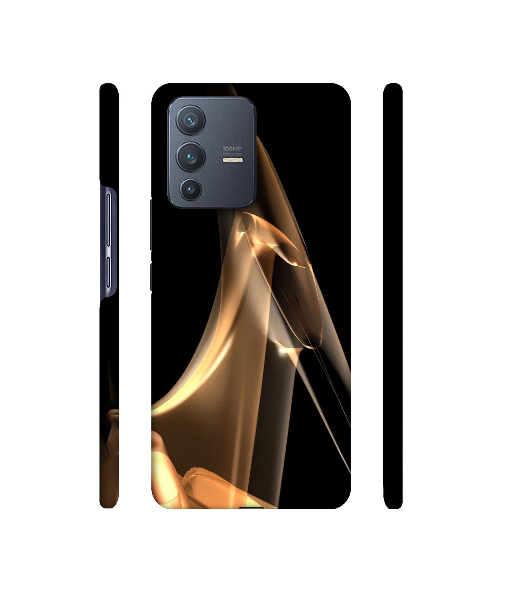 Gold Smoke Designer Hard Back Cover for Vivo V23 Pro 5G