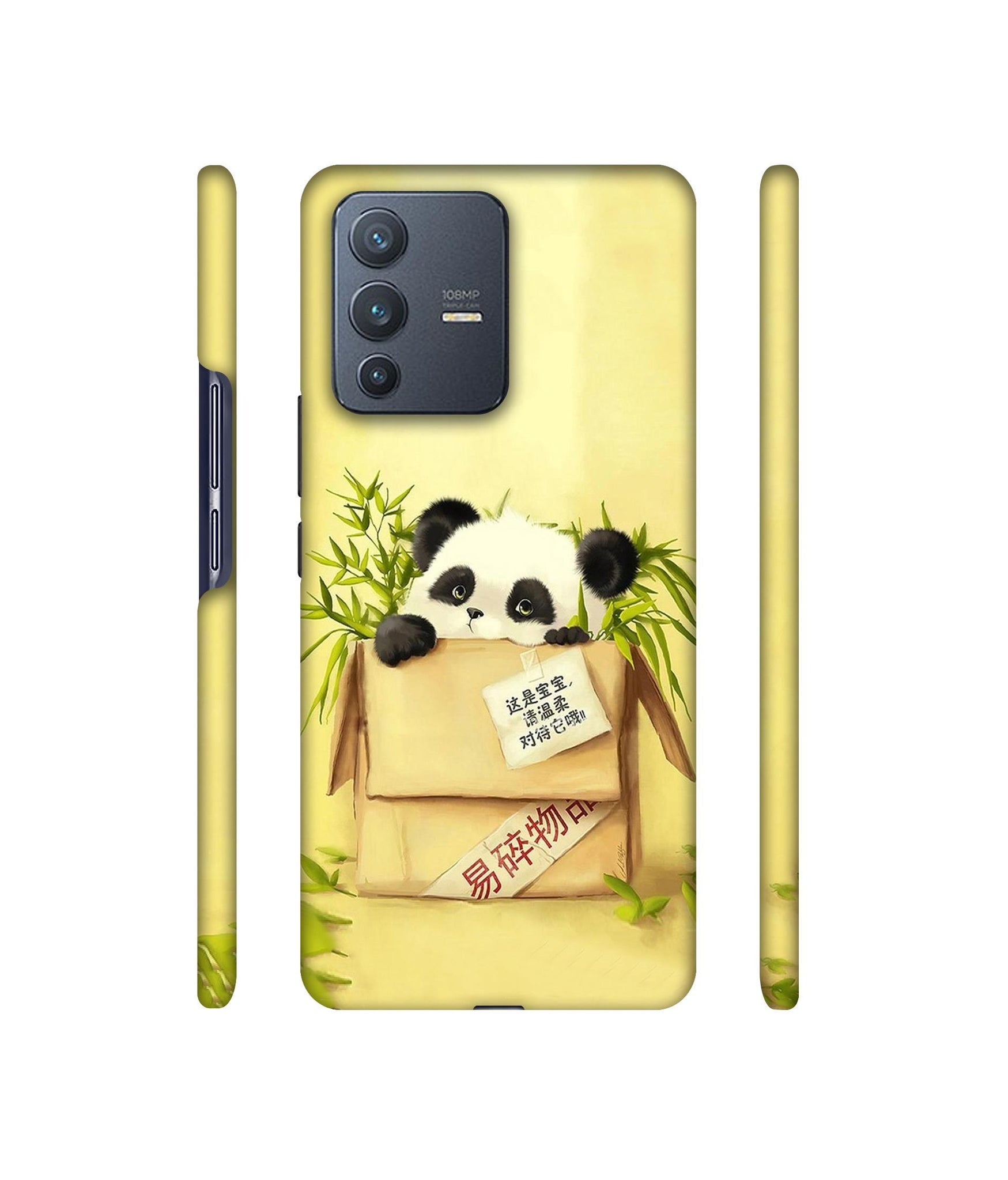 Panda In Box Designer Hard Back Cover for Vivo V23 Pro 5G