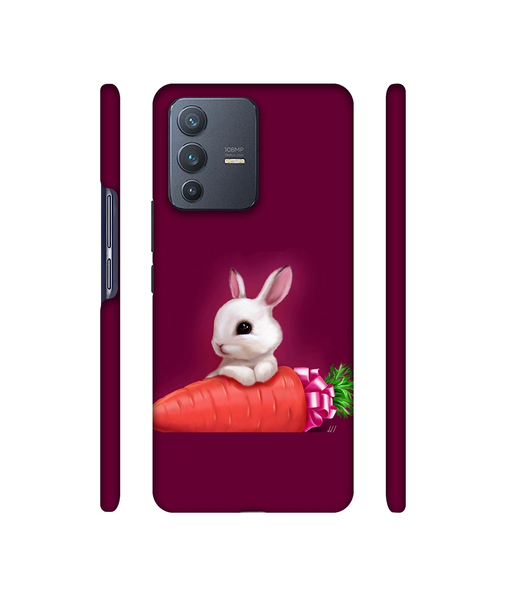 Bunny With Carrot Designer Hard Back Cover for Vivo V23 Pro 5G
