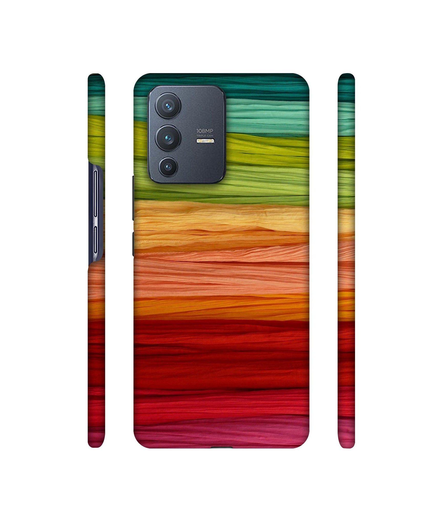 Colorful Thread Designer Hard Back Cover for Vivo V23 Pro 5G