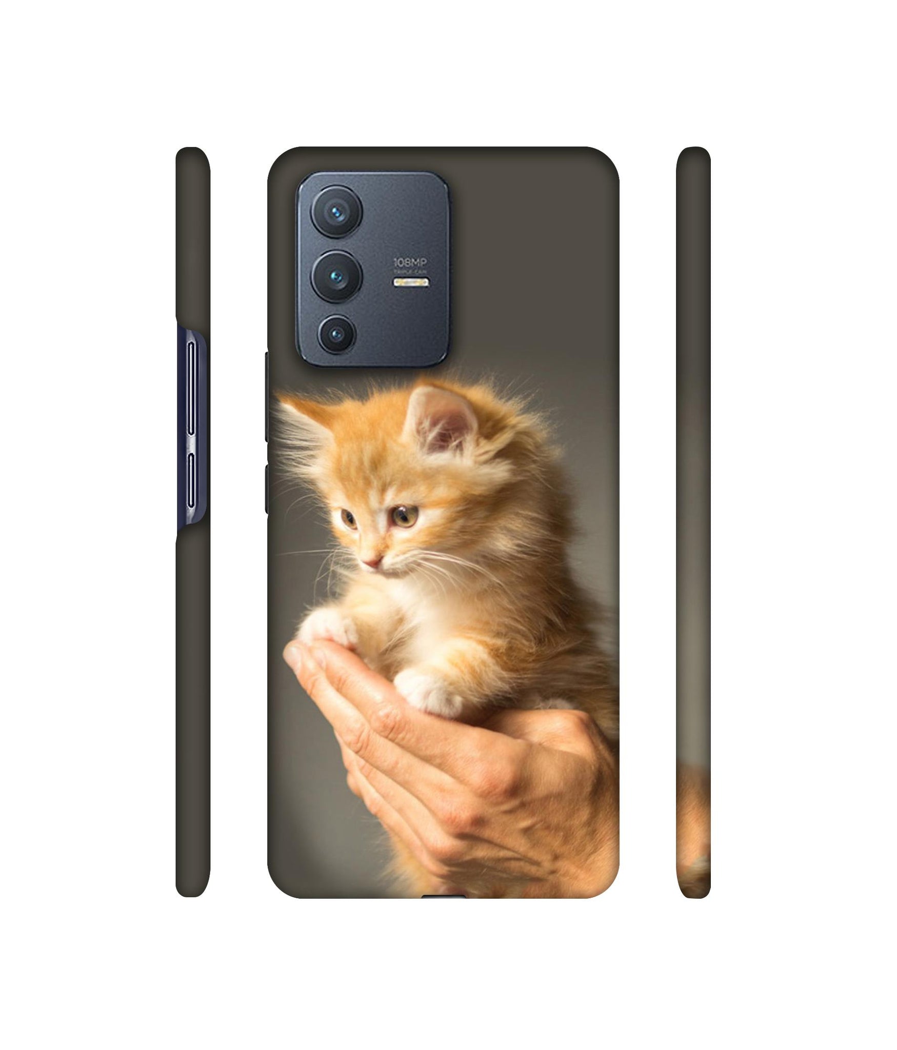 Cute Kitten Designer Hard Back Cover for Vivo V23 Pro 5G