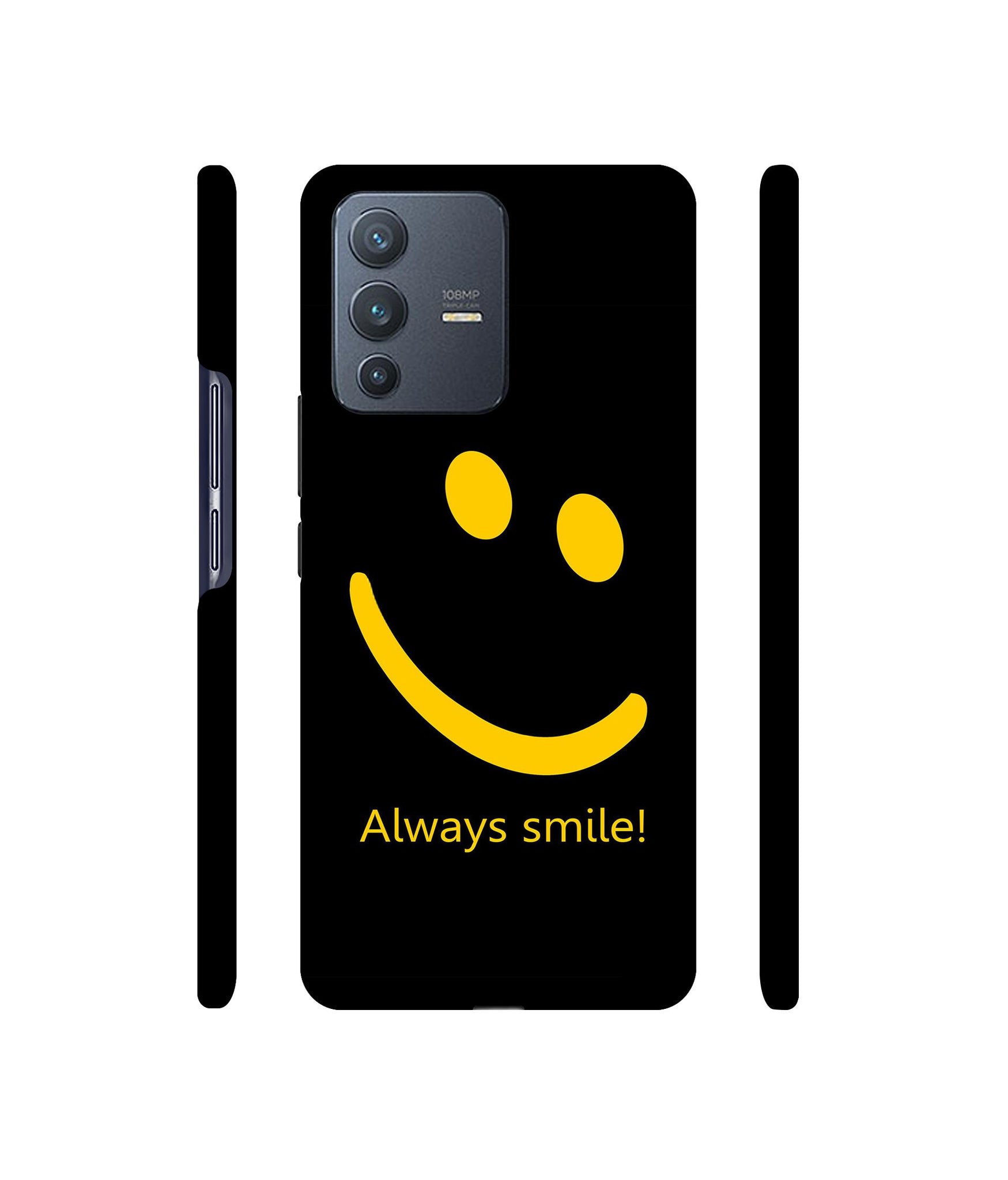 Always Smile Quote Designer Hard Back Cover for Vivo V23 Pro 5G