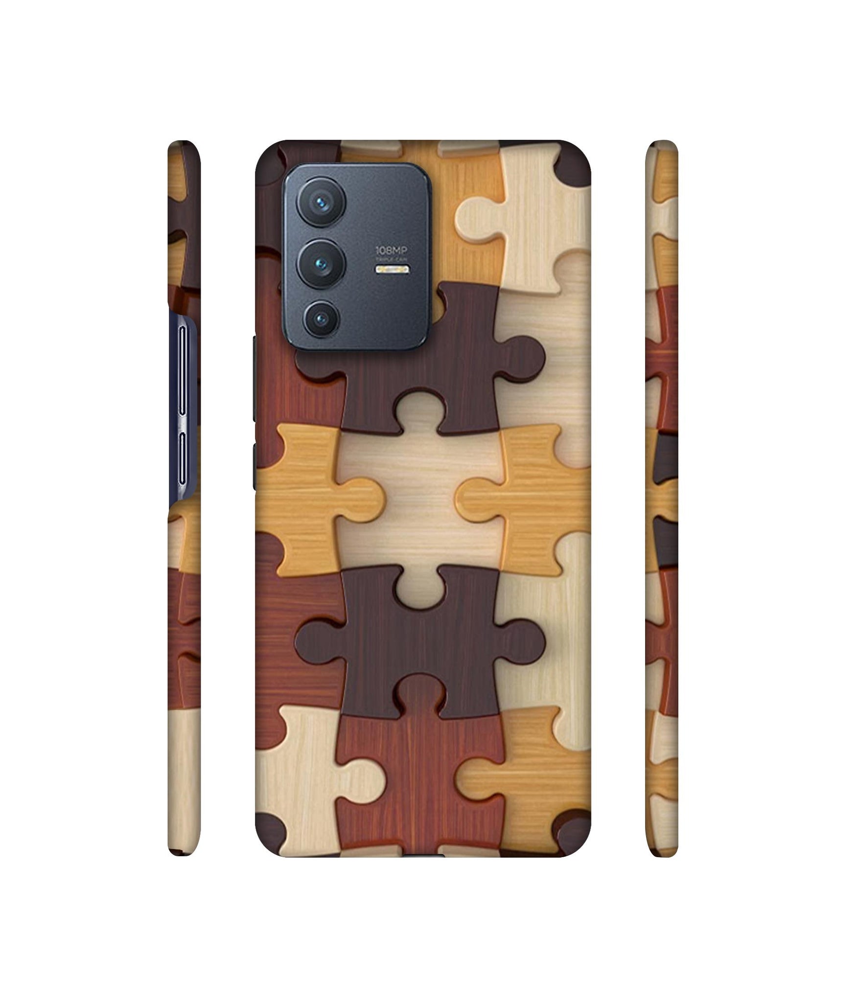Puzzle Pattern Designer Hard Back Cover for Vivo V23 Pro 5G