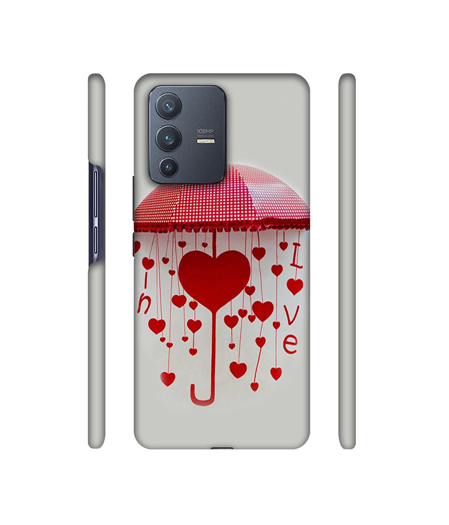 Love Heart Designer Hard Back Cover for Vivo V23 Pro 5G
