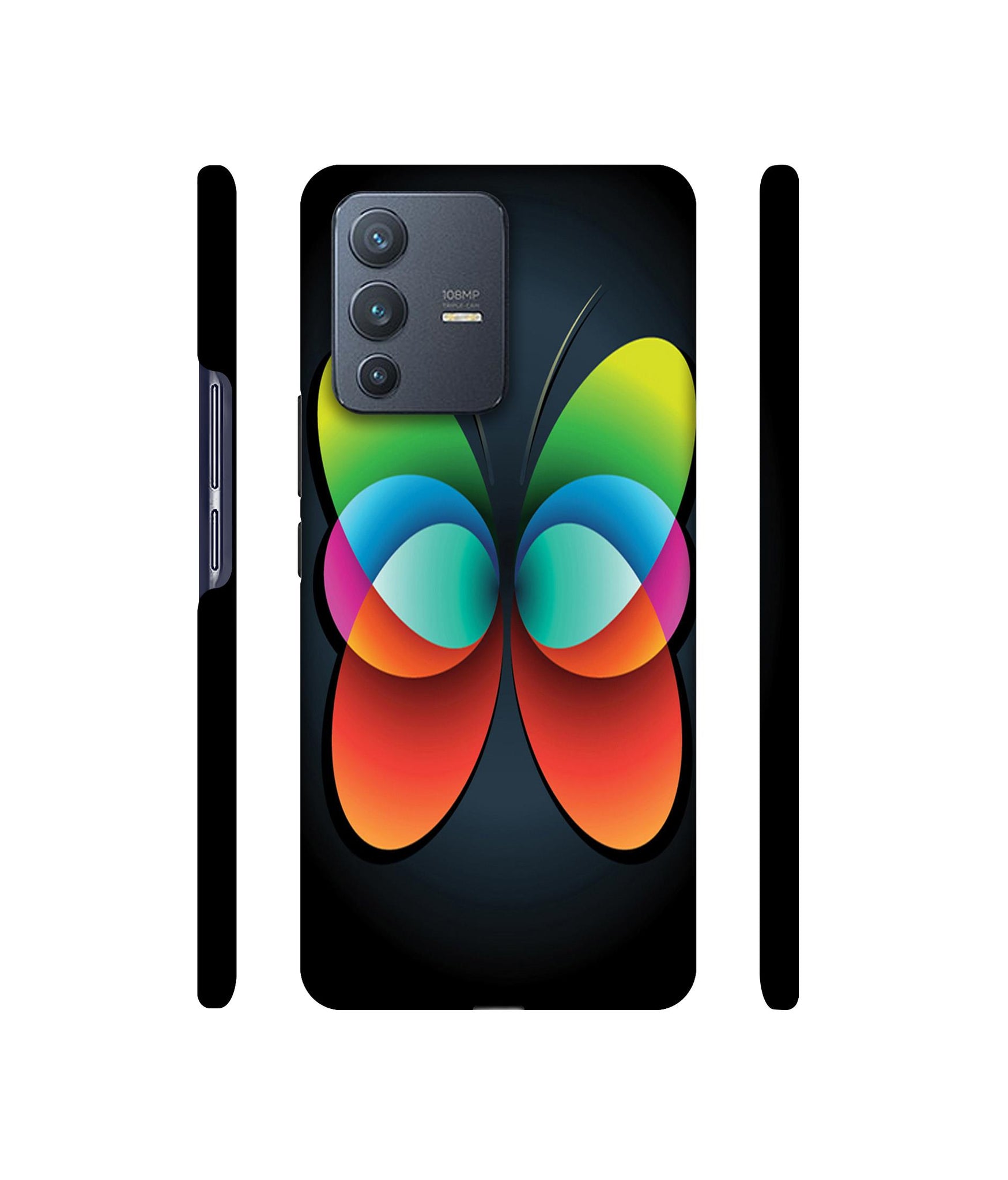 Colourfull Butterfly Designer Hard Back Cover for Vivo V23 Pro 5G
