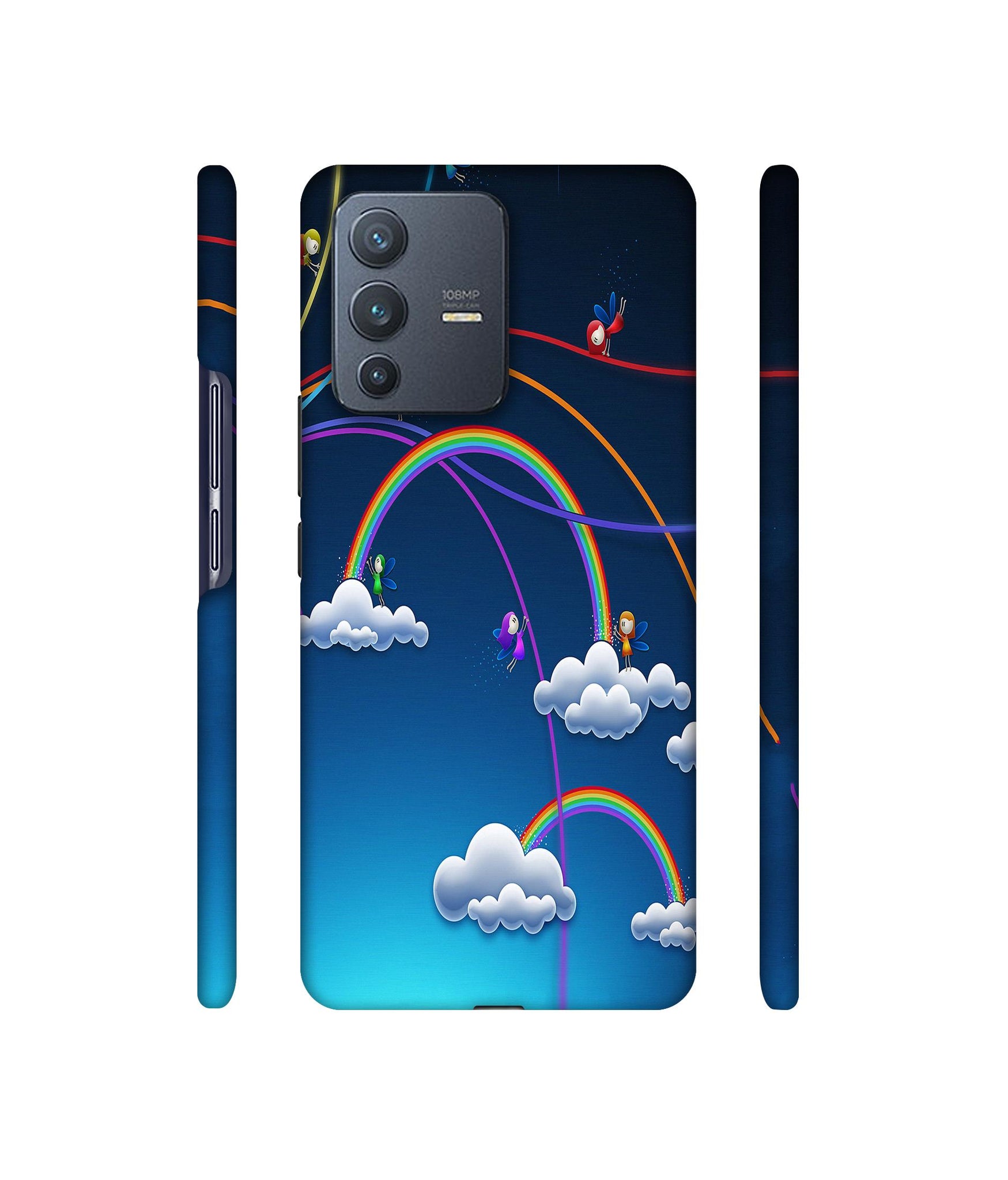 Rainbow Designer Hard Back Cover for Vivo V23 Pro 5G