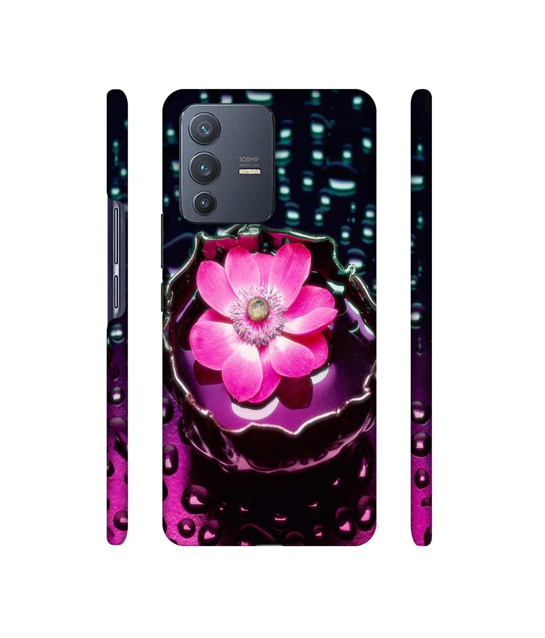 Flower in Water Designer Hard Back Cover for Vivo V23 Pro 5G