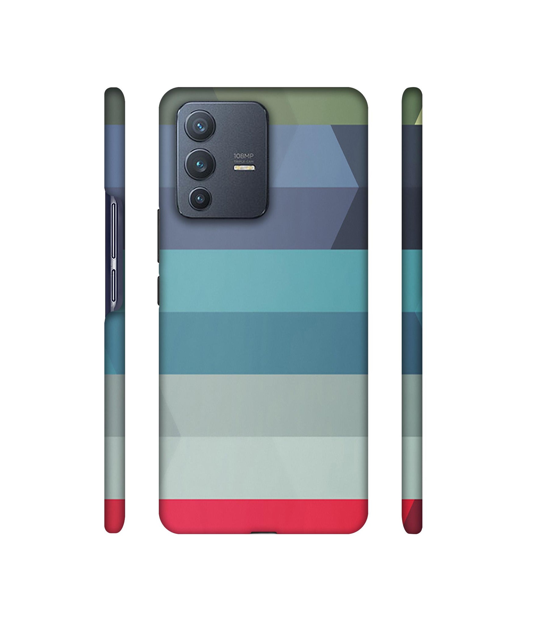 Colorful Lines Designer Hard Back Cover for Vivo V23 Pro 5G