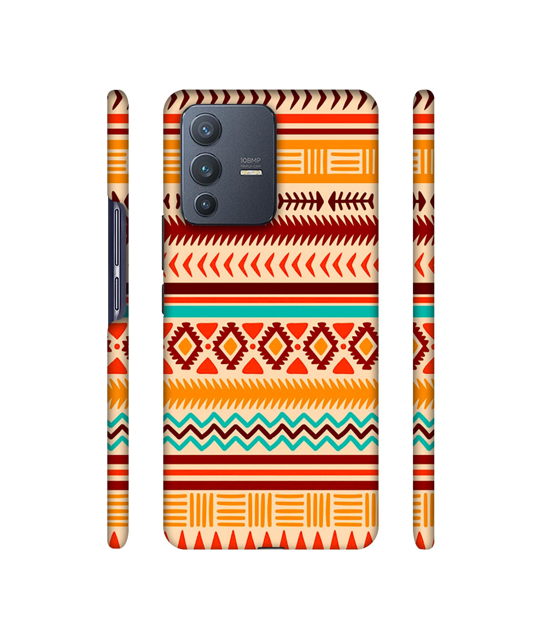 Marathi Rangoli Art Designer Hard Back Cover for Vivo V23 Pro 5G
