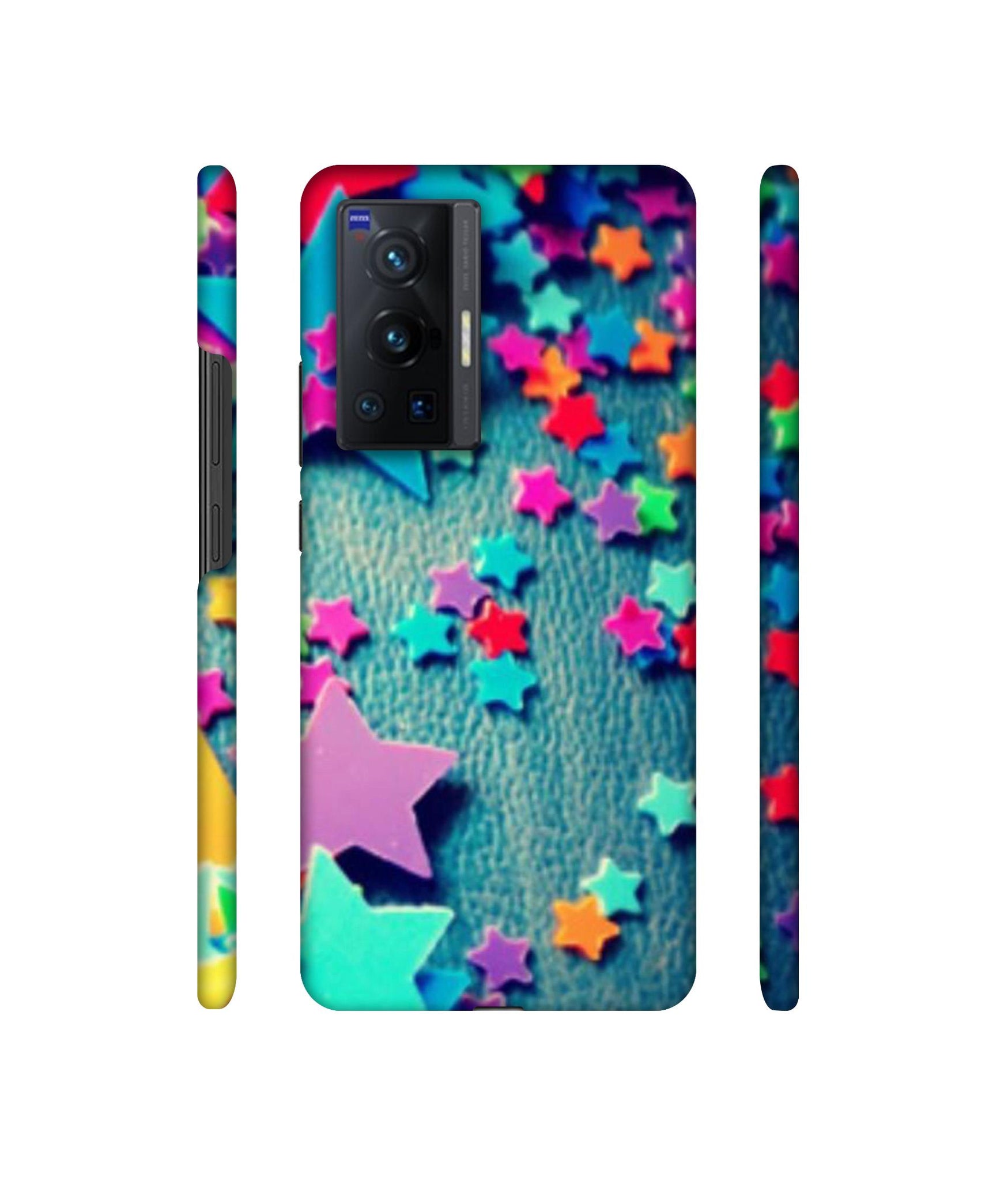 Colorful Stars Designer Hard Back Cover for Vivo X70 Pro 5G