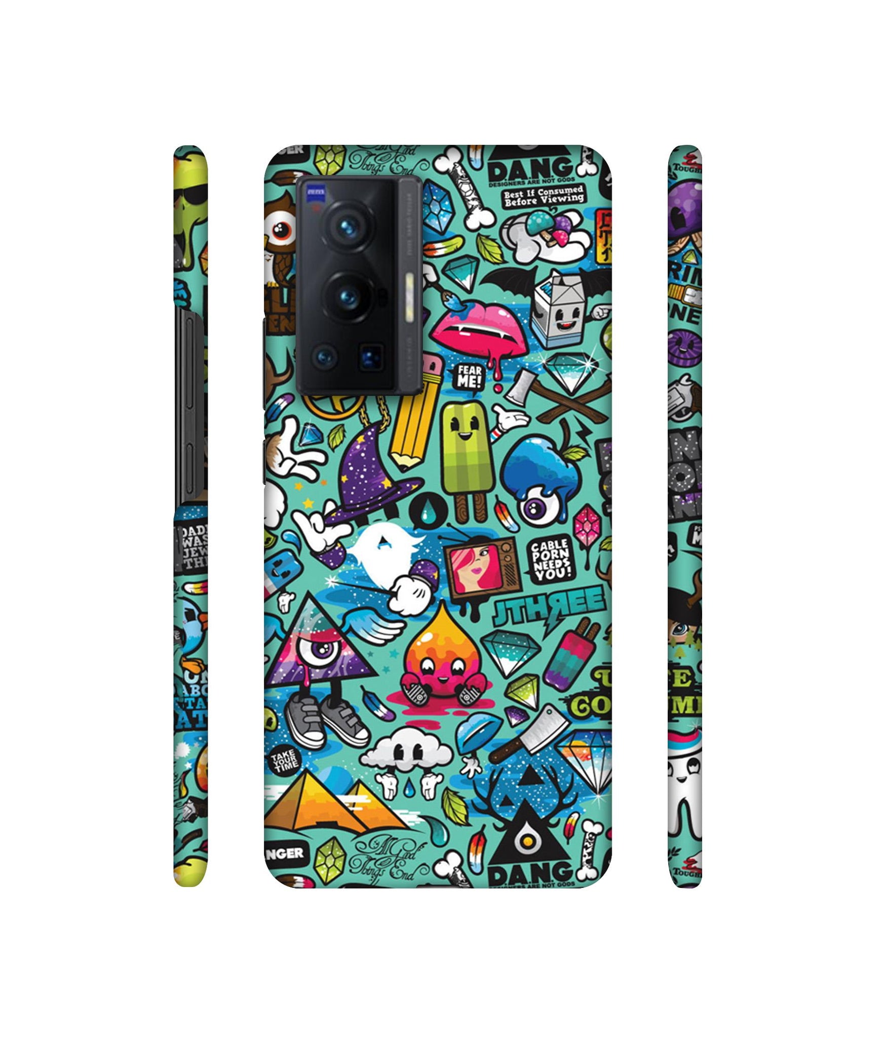 Crazy Designer Hard Back Cover for Vivo X70 Pro 5G