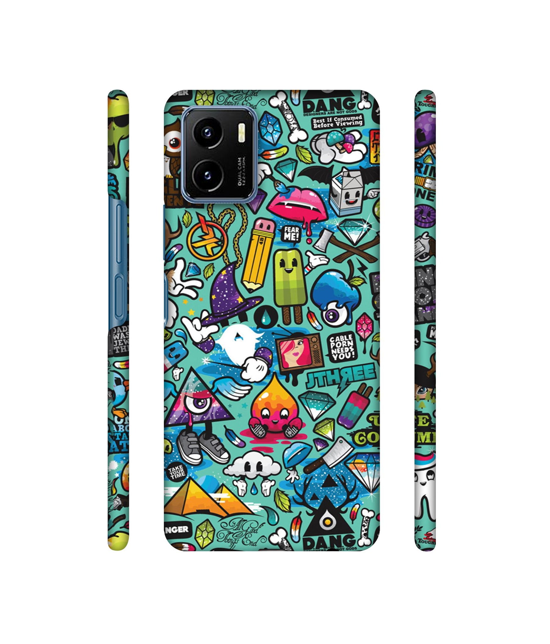 Crazy Designer Hard Back Cover for Vivo Y15s (2021)