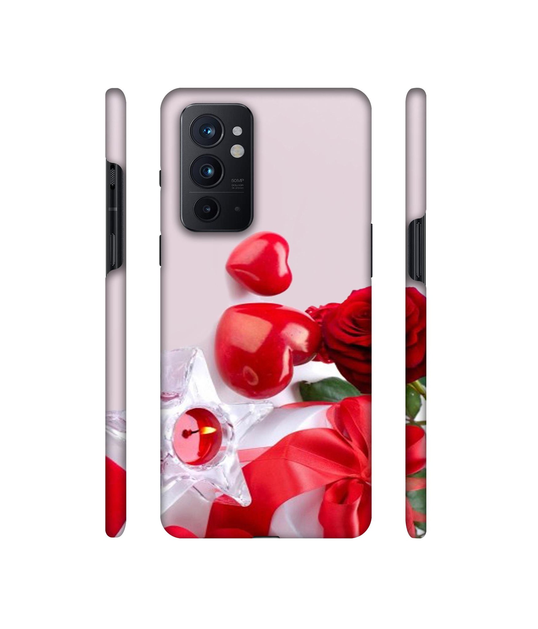 Red Rose Heart Valentines Couple Designer Hard Back Cover for OnePlus 9RT 5G