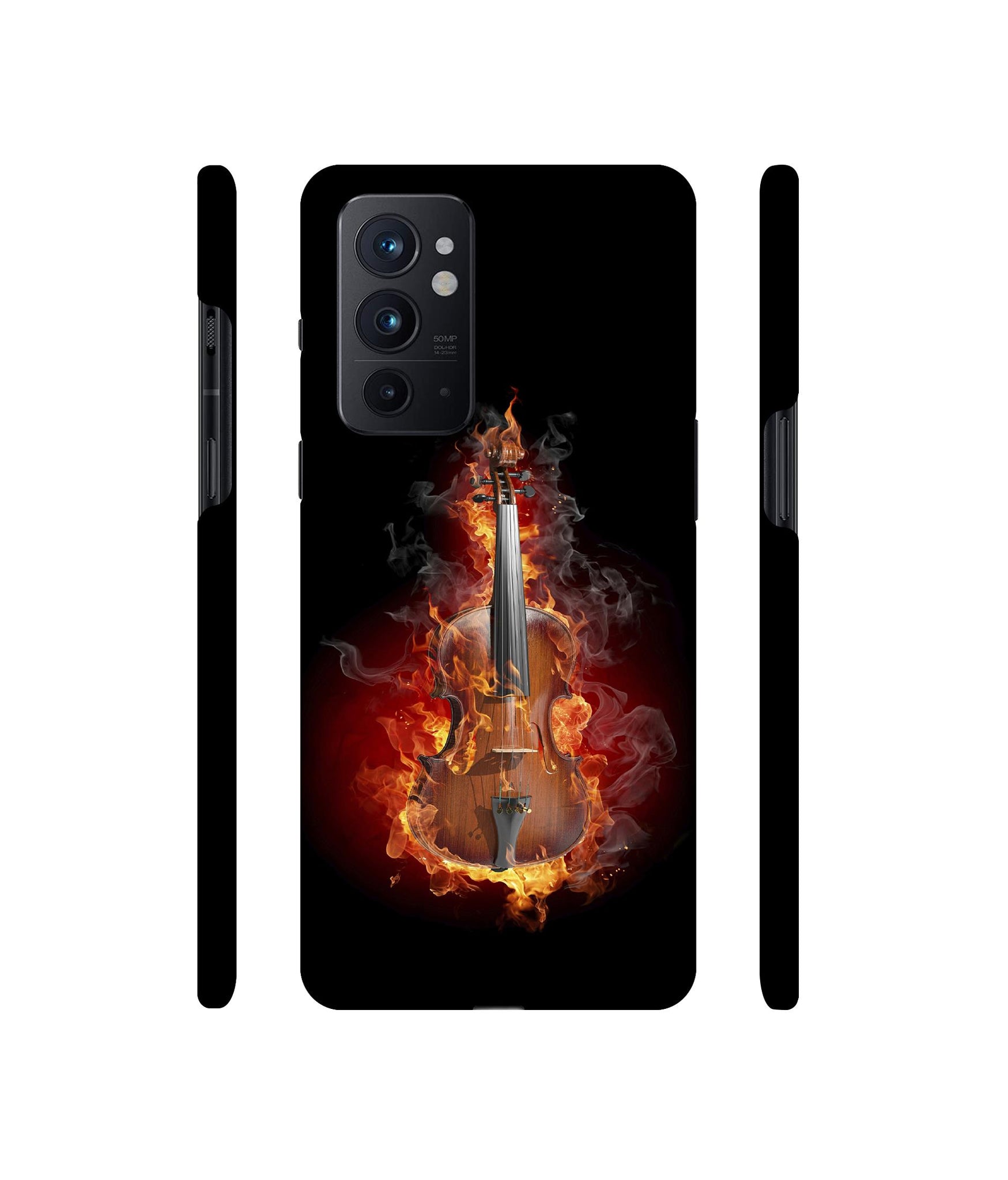 Burning Violin Designer Hard Back Cover for OnePlus 9RT 5G