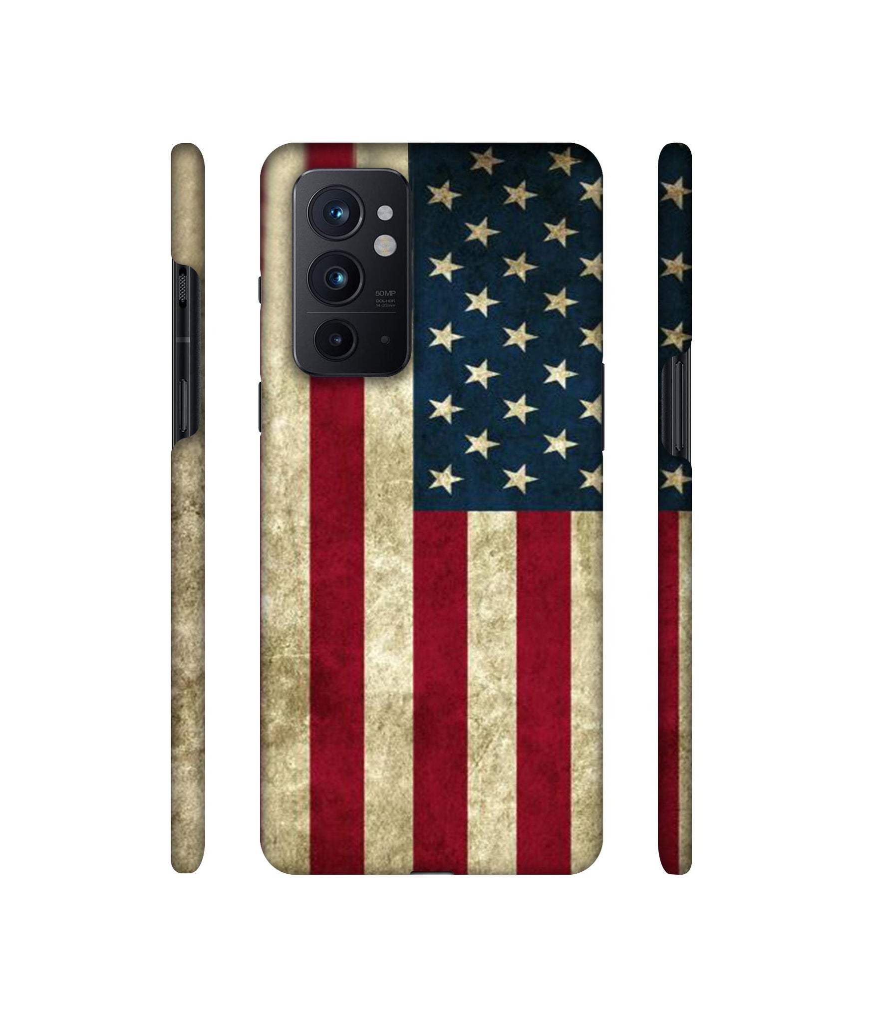 Vingate USA Flag Designer Hard Back Cover for OnePlus 9RT 5G