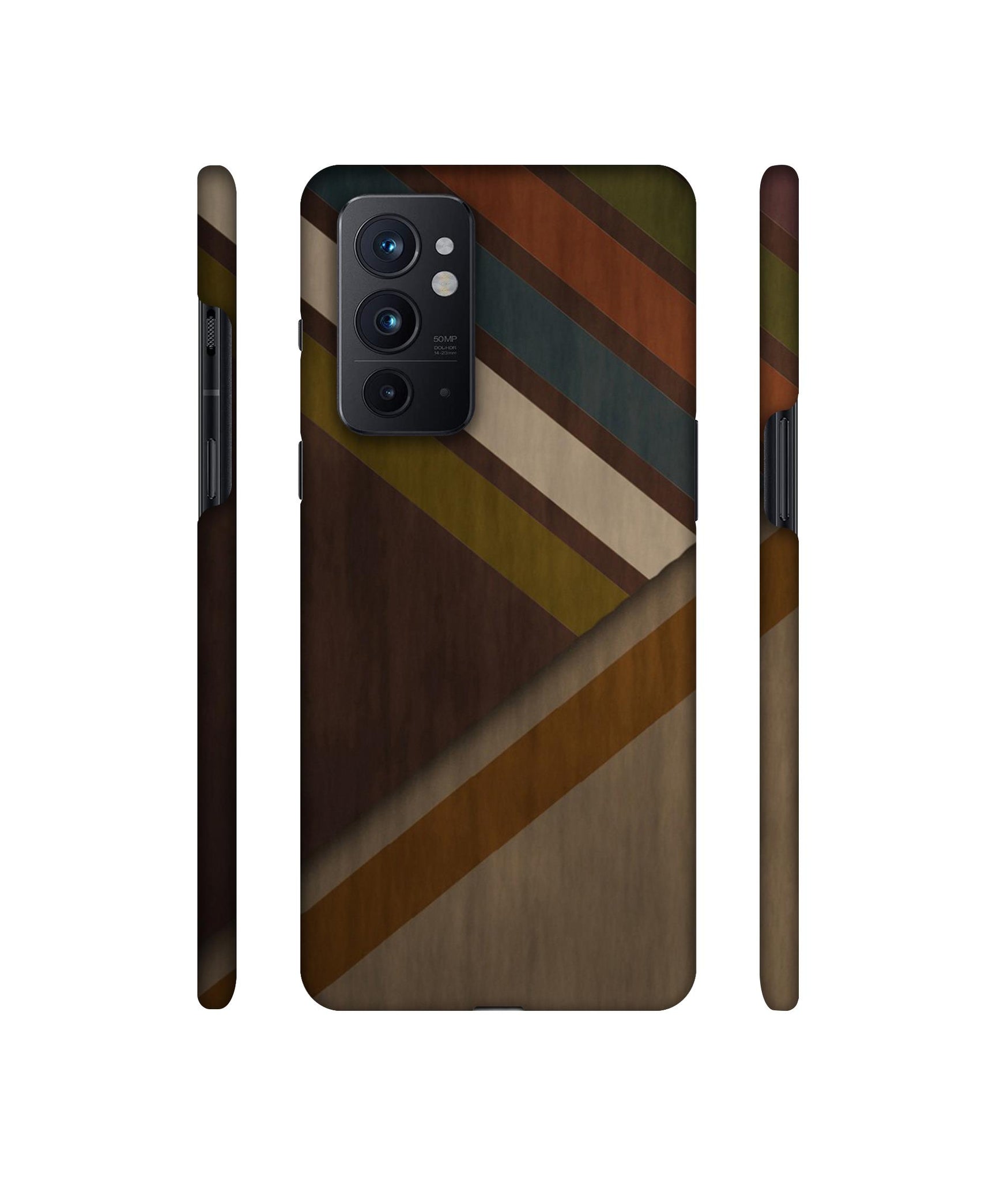 Colorful Wooden Pattern Designer Hard Back Cover for OnePlus 9RT 5G