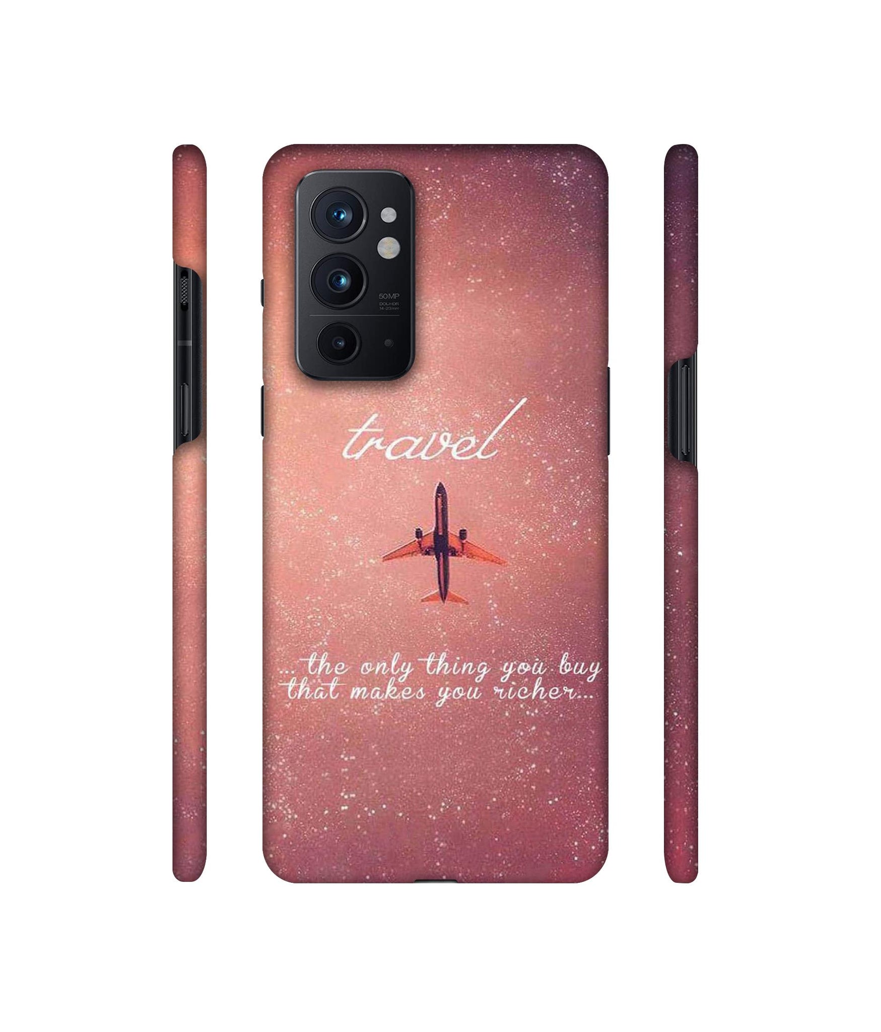 Travel with Plane Designer Hard Back Cover for OnePlus 9RT 5G