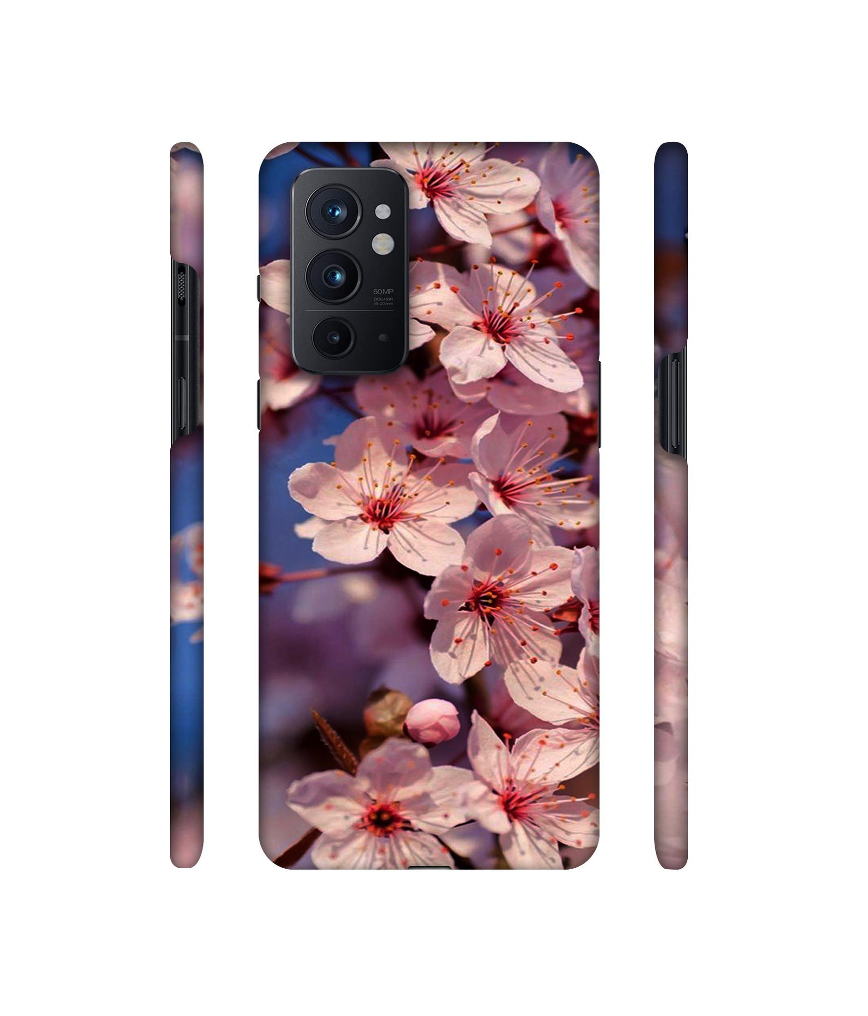 Pink Flowers Pattern Designer Hard Back Cover for OnePlus 9RT 5G