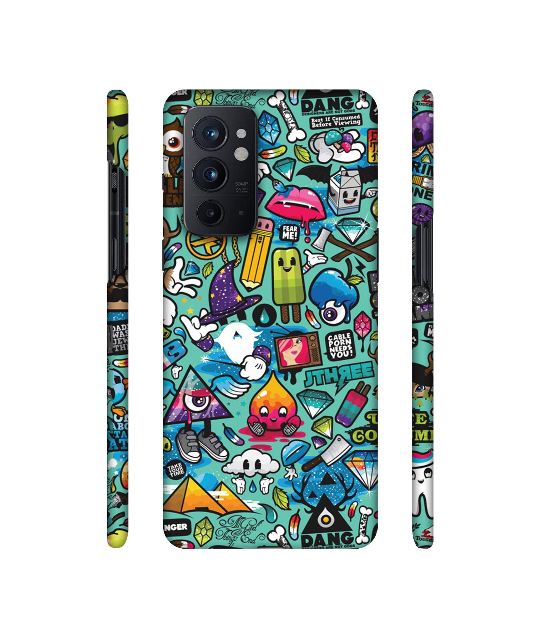 Crazy Designer Hard Back Cover for OnePlus 9RT 5G