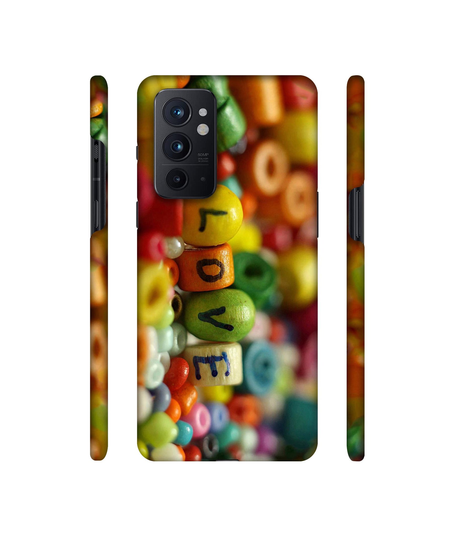 Colorful Love Designer Hard Back Cover for OnePlus 9RT 5G
