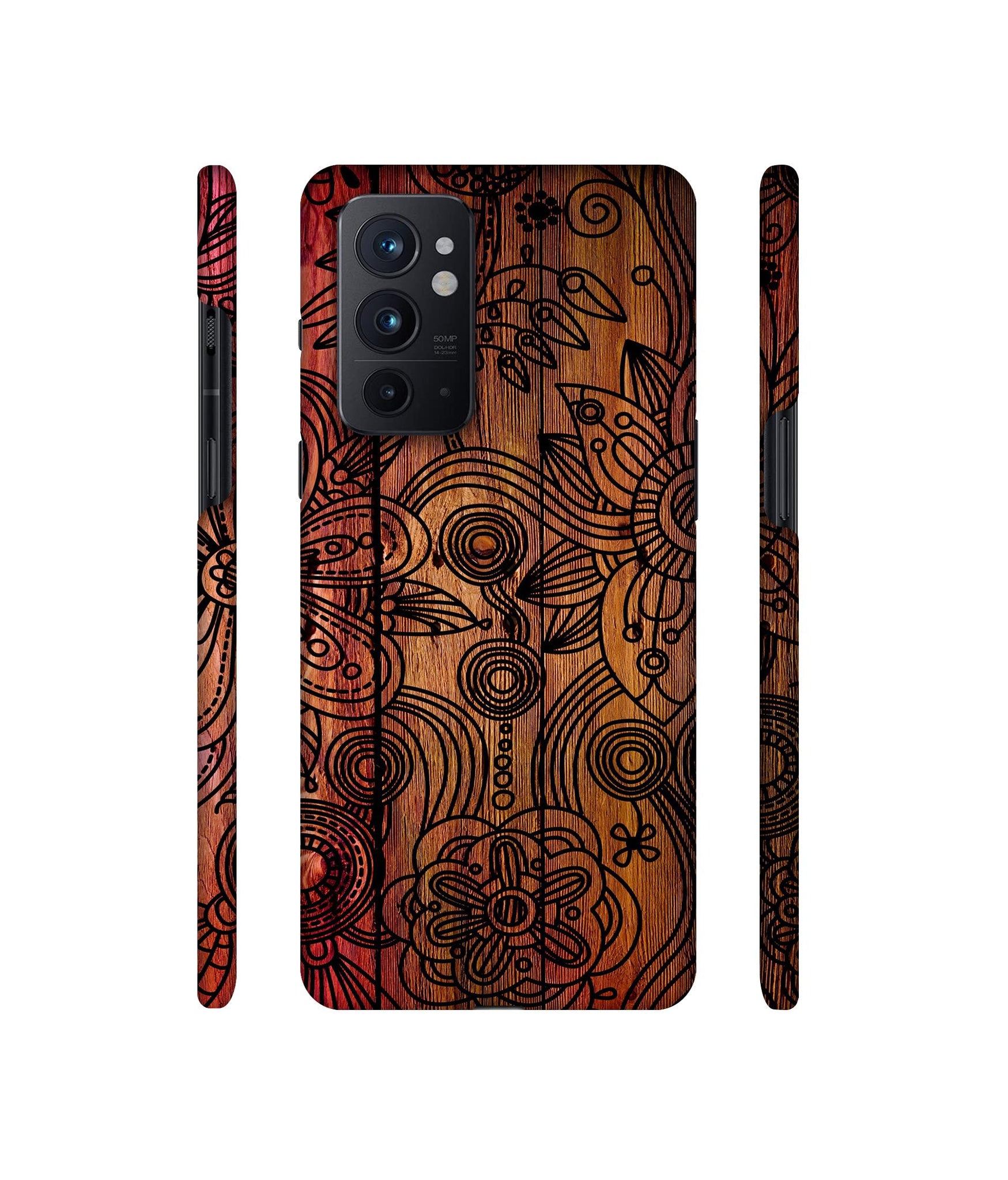 Dark Wooden Background Designer Hard Back Cover for OnePlus 9RT 5G