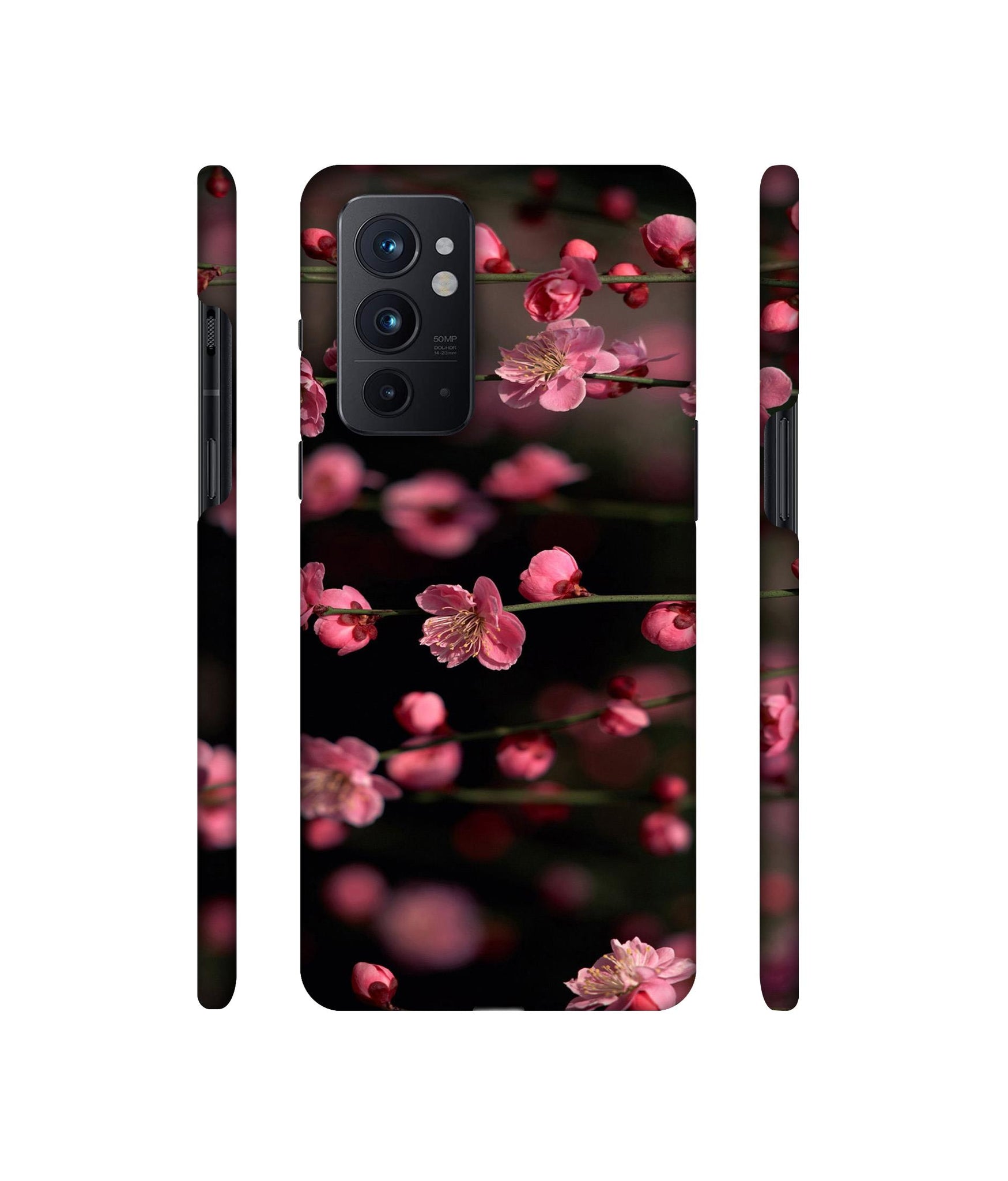 Pink Flowers Designer Hard Back Cover for OnePlus 9RT 5G