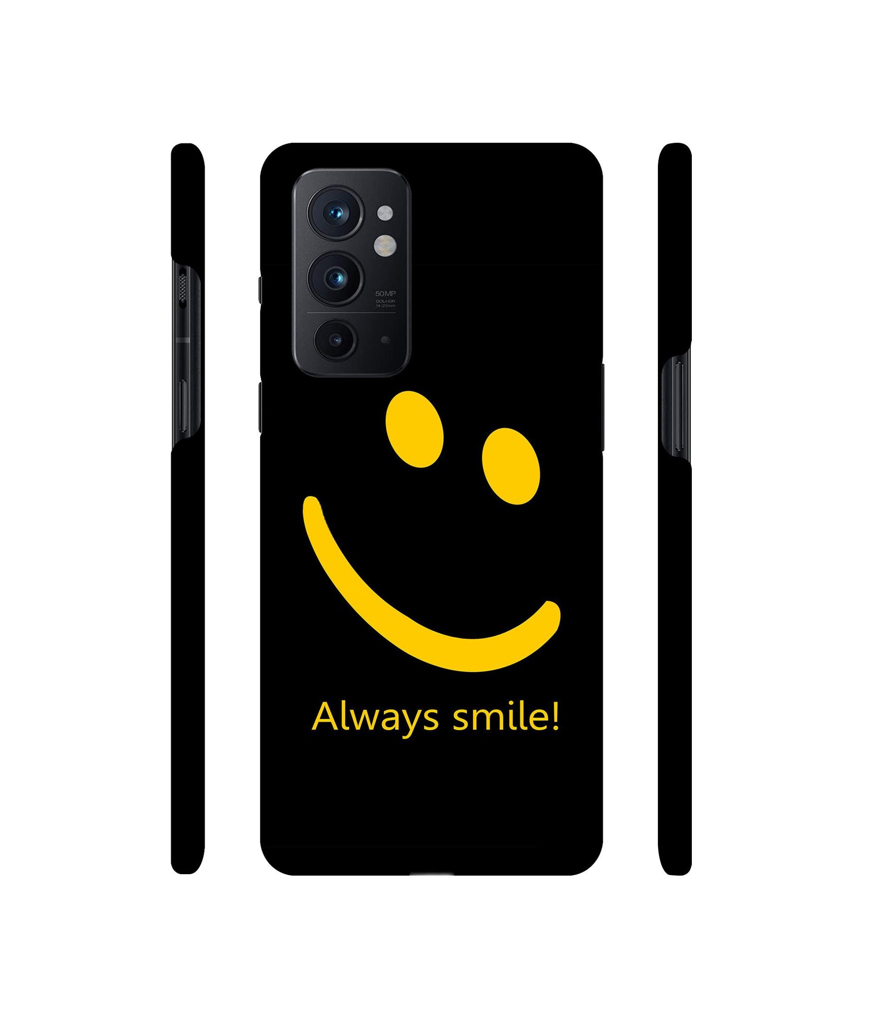 Always Smile Quote Designer Hard Back Cover for OnePlus 9RT 5G