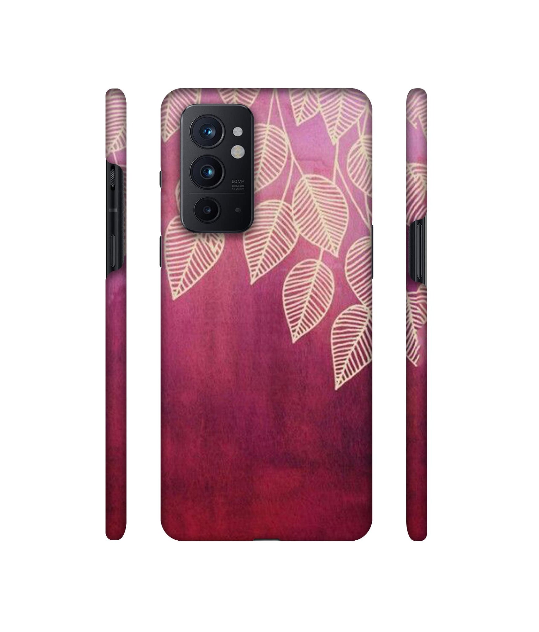 Leaf Pattern Designer Hard Back Cover for OnePlus 9RT 5G