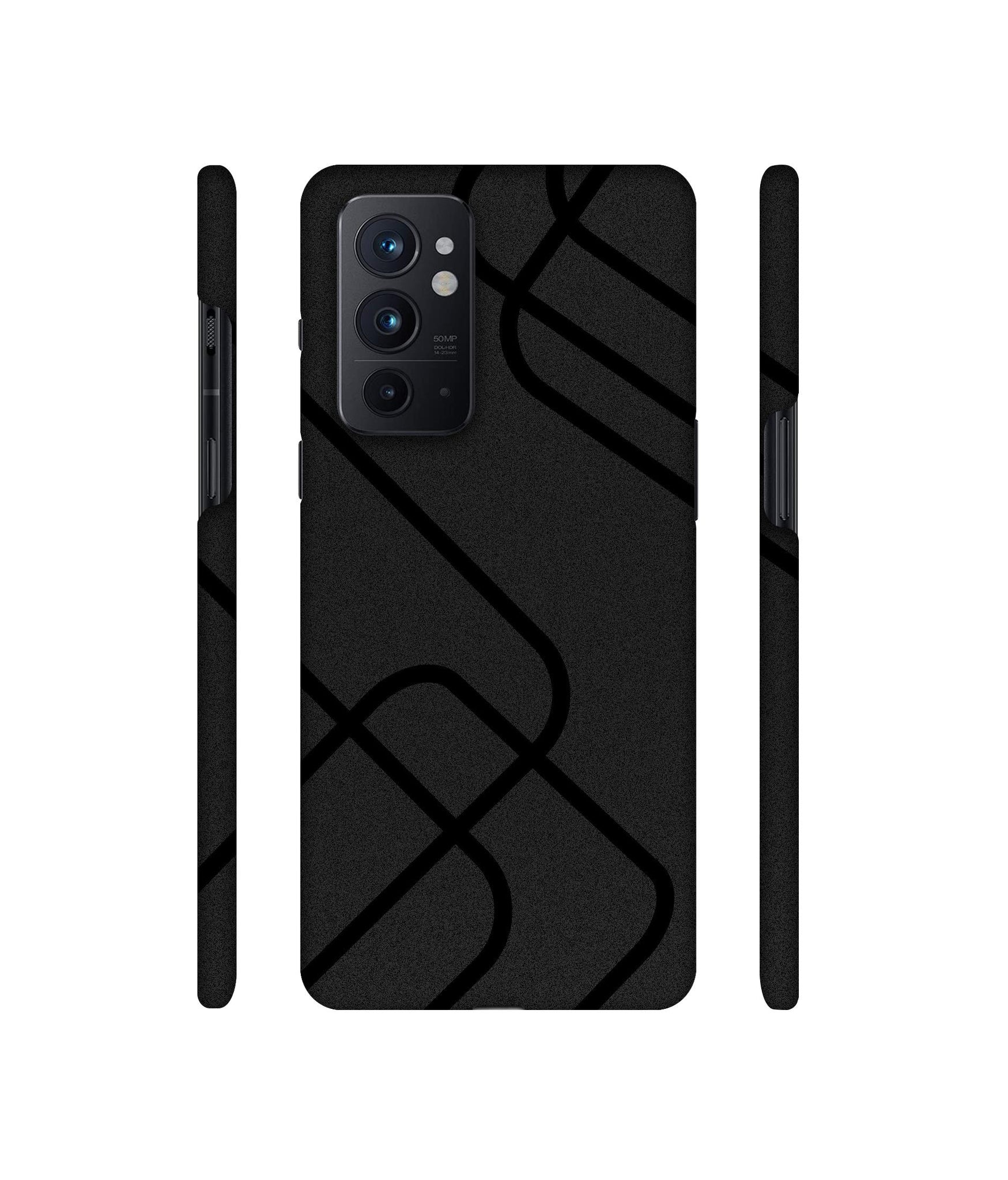 Zig-Zag Black Line Designer Hard Back Cover for OnePlus 9RT 5G