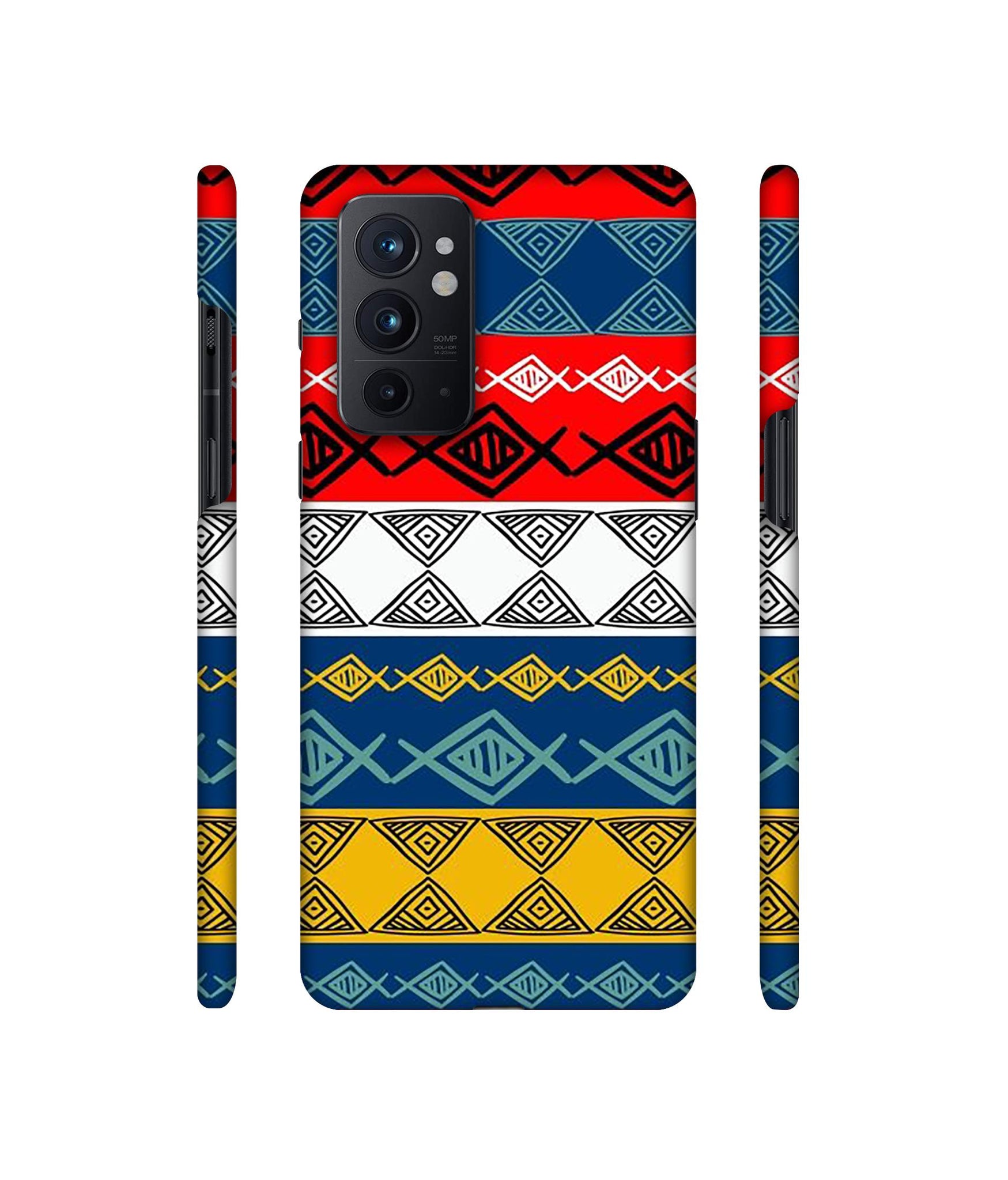 Colorful Hand Made Rangoli Art Designer Hard Back Cover for OnePlus 9RT 5G