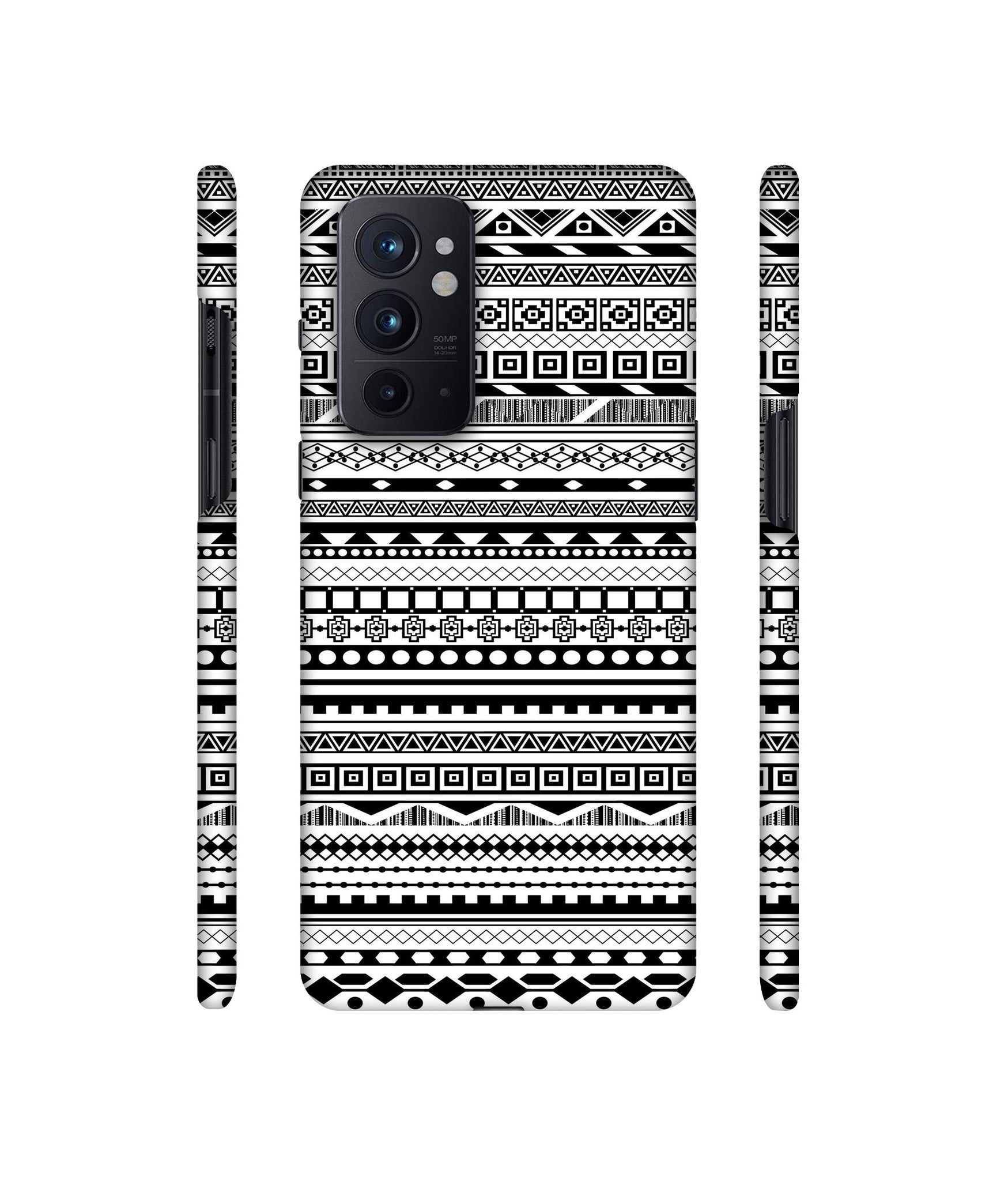 Black & White Patterns Designer Hard Back Cover for OnePlus 9RT 5G