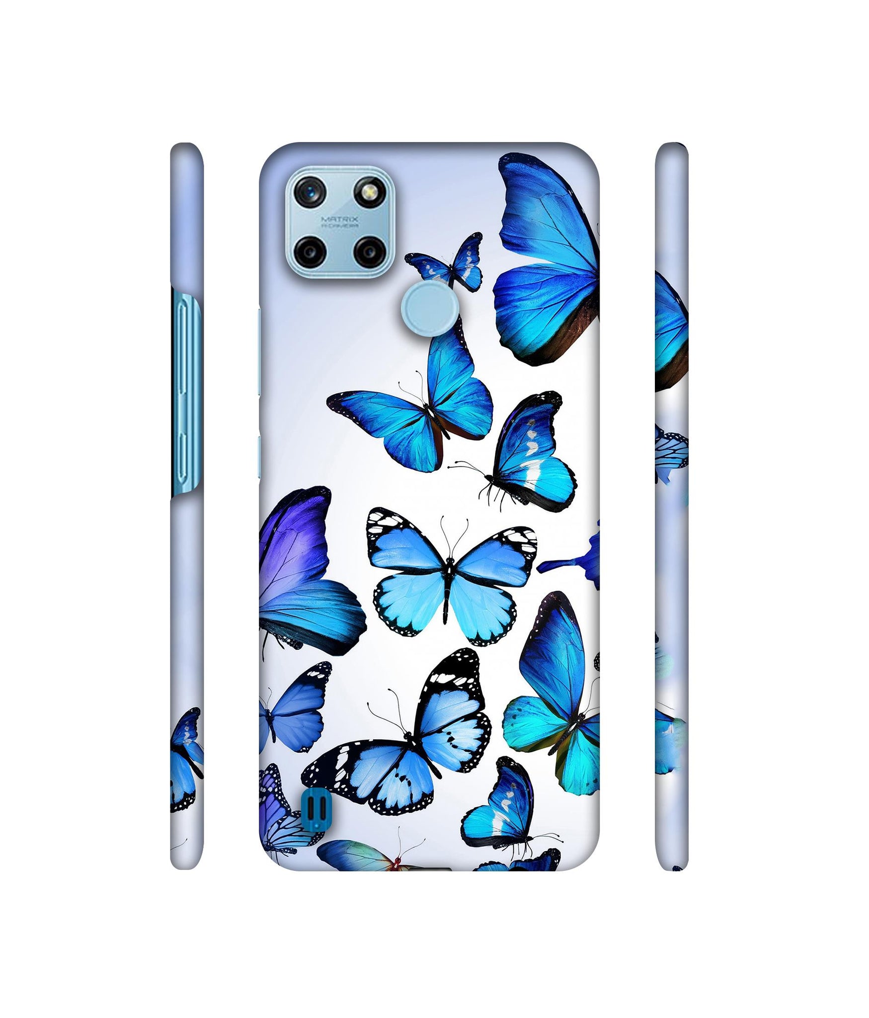 Colorful Flying Butterfly Designer Hard Back Cover for Realme C25Y 4G