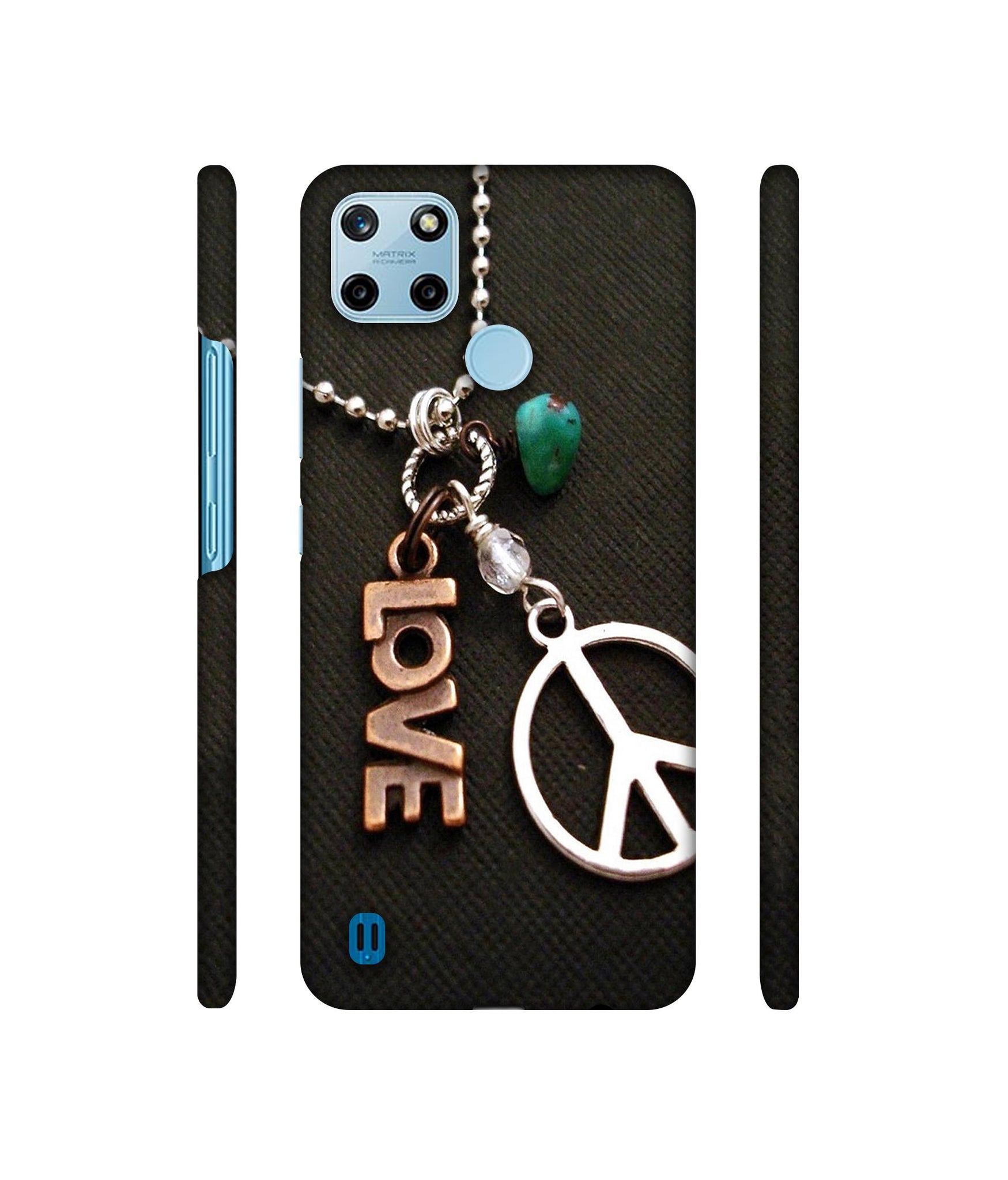 Love and Peace Designer Hard Back Cover for Realme C25Y 4G