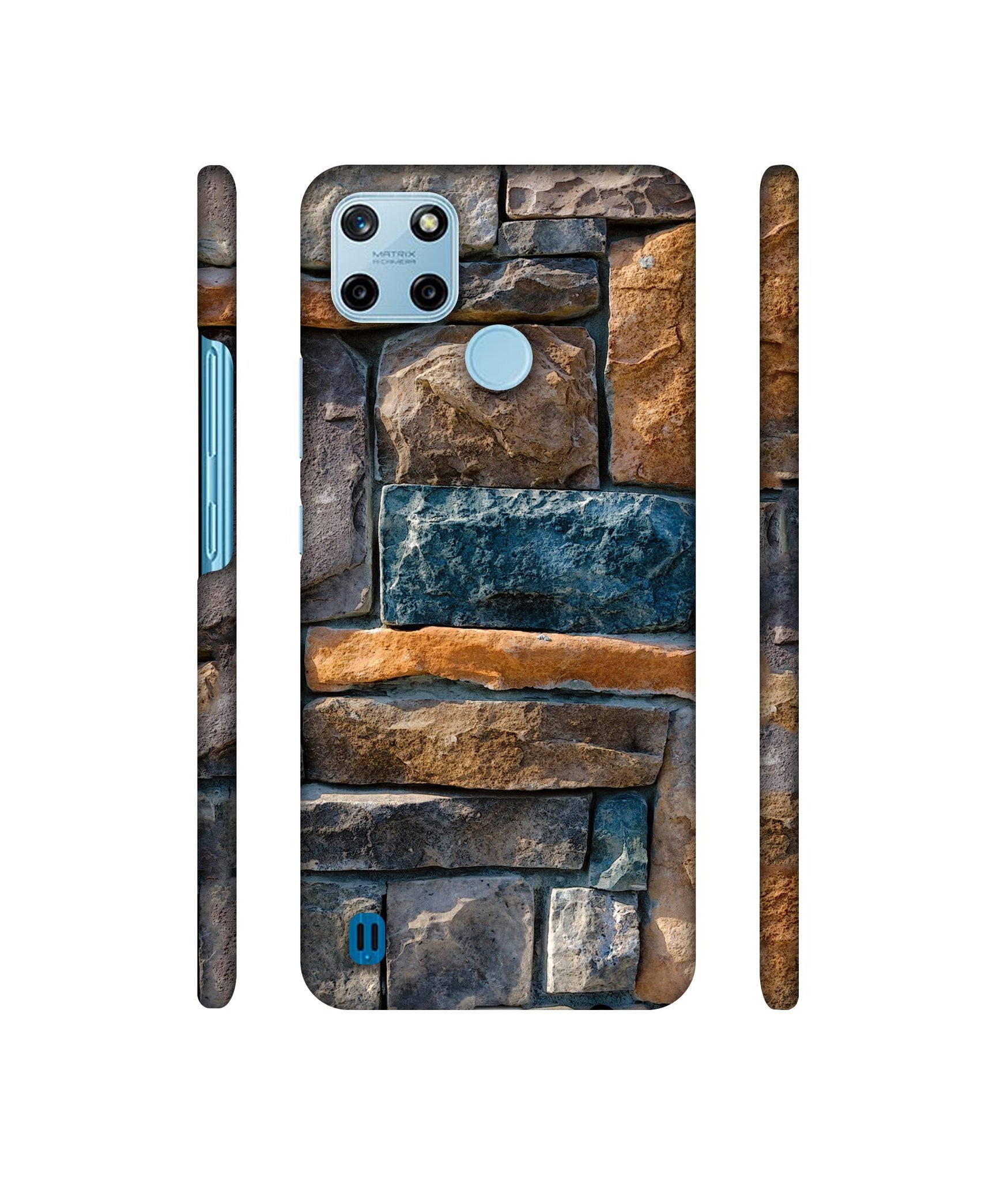 Decorative Stone Cladding Designer Hard Back Cover for Realme C25Y 4G