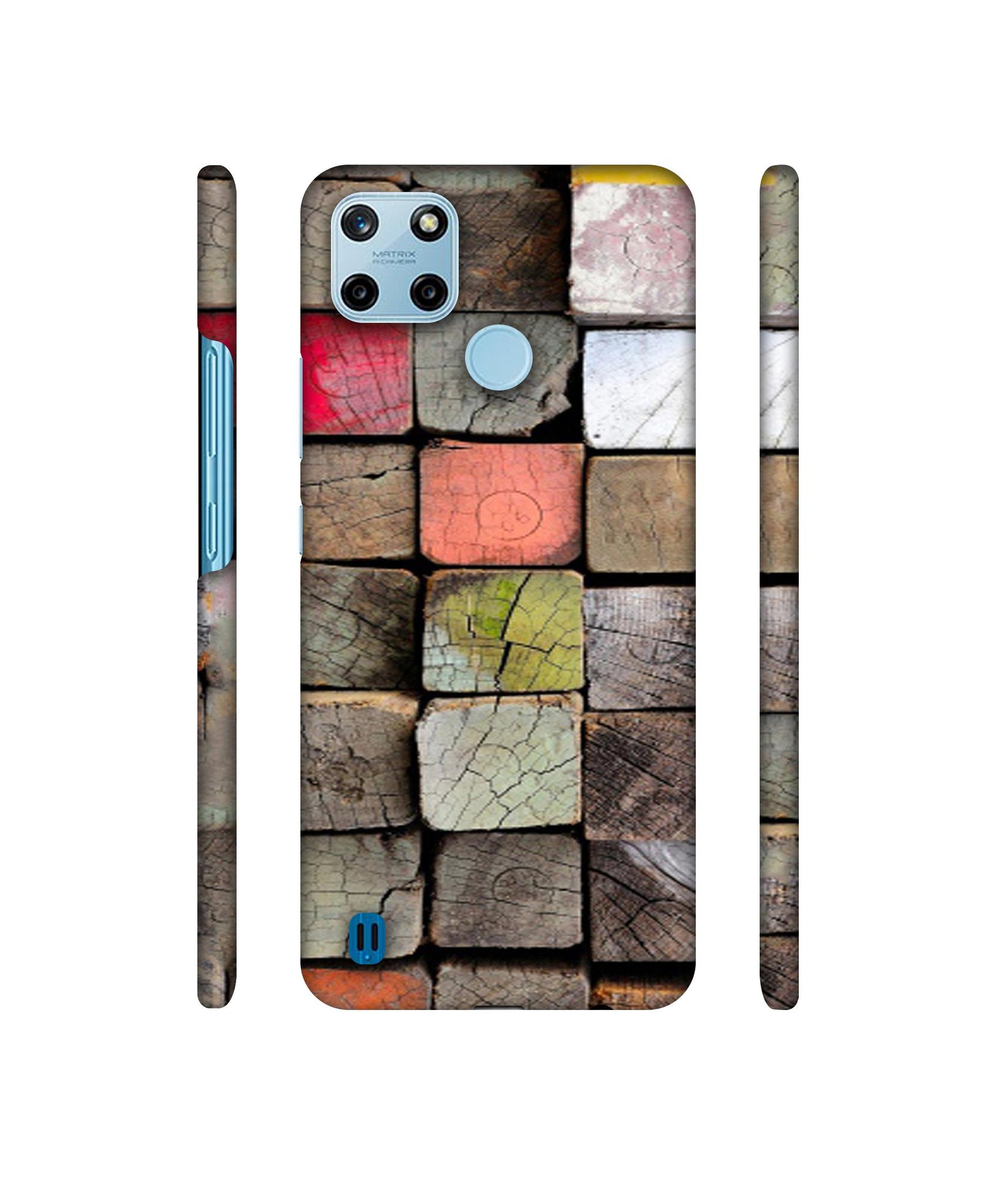 Wood Lumber Paint Designer Hard Back Cover for Realme C25Y 4G