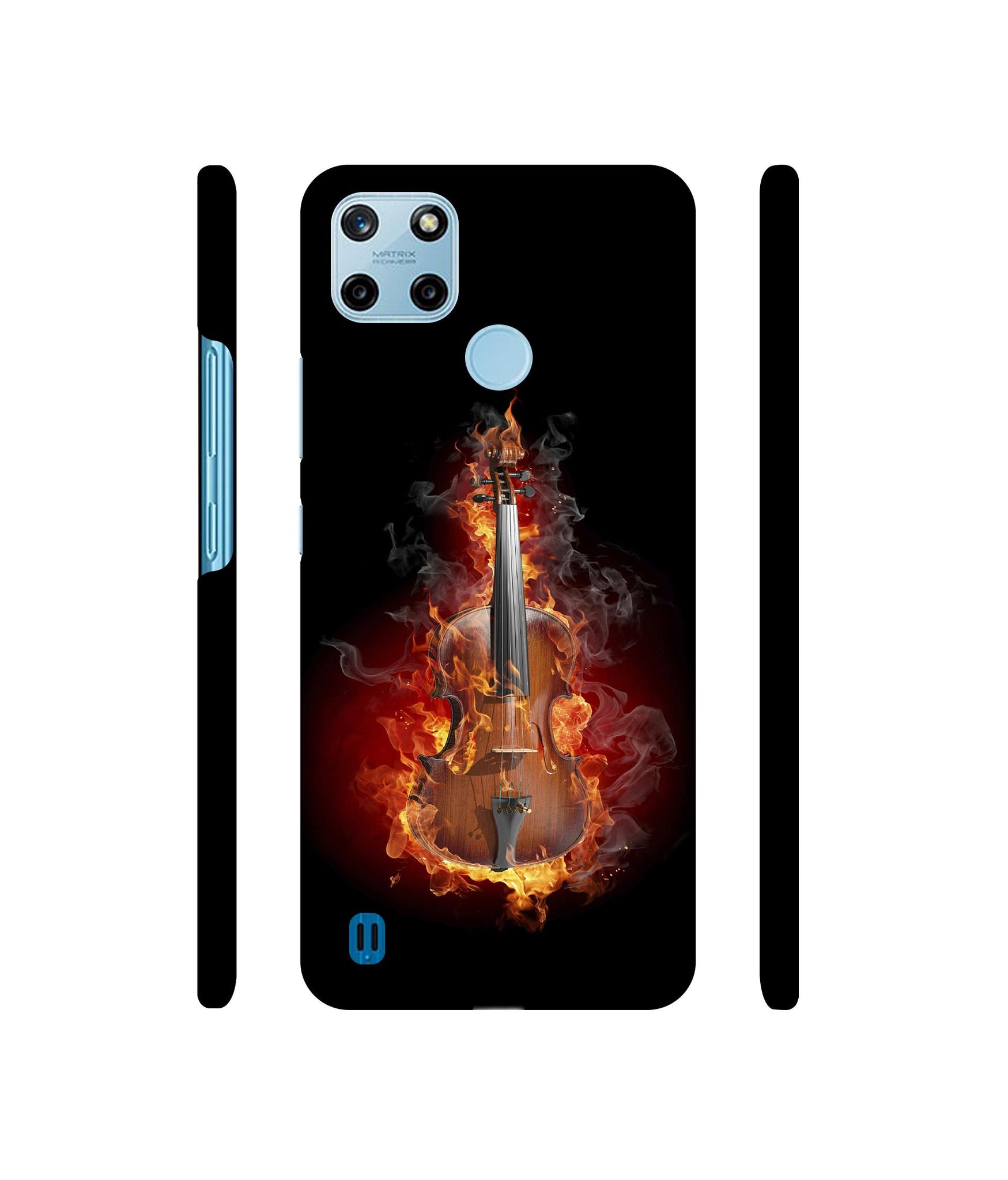 Burning Violin Designer Hard Back Cover for Realme C25Y 4G