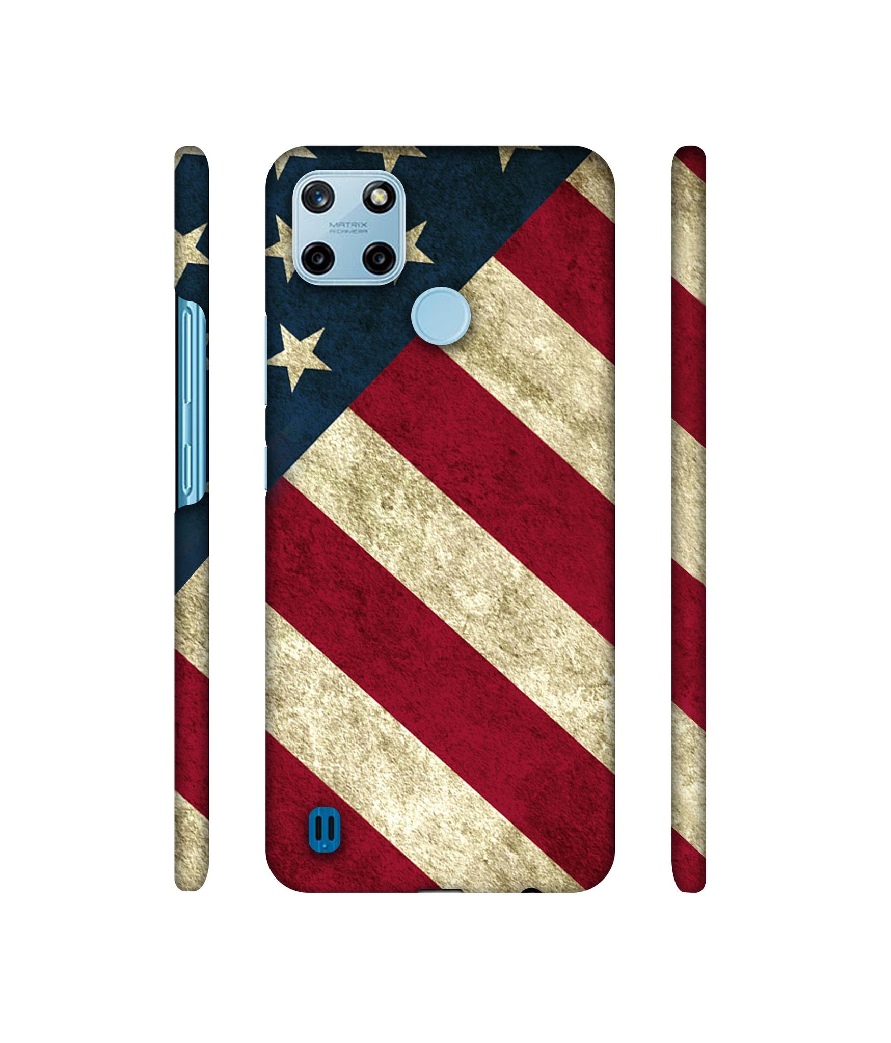 USA Flag Designer Hard Back Cover for Realme C25Y 4G