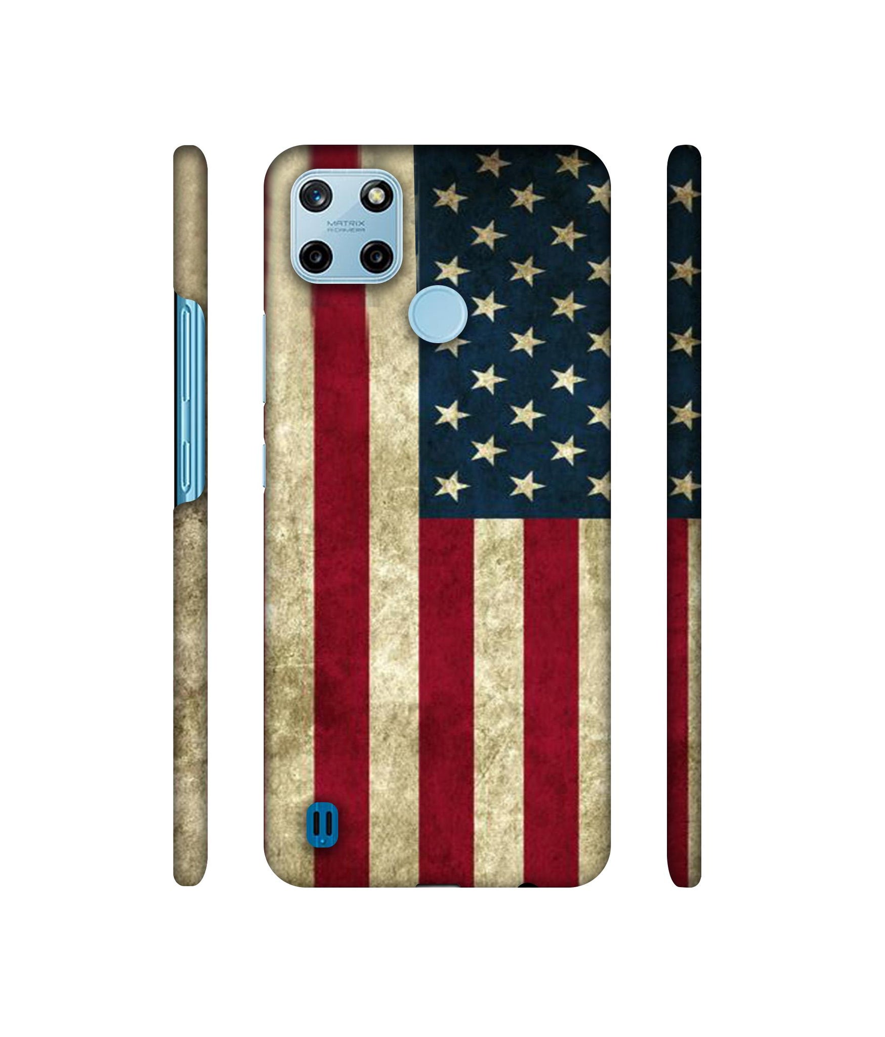 Vingate USA Flag Designer Hard Back Cover for Realme C25Y 4G