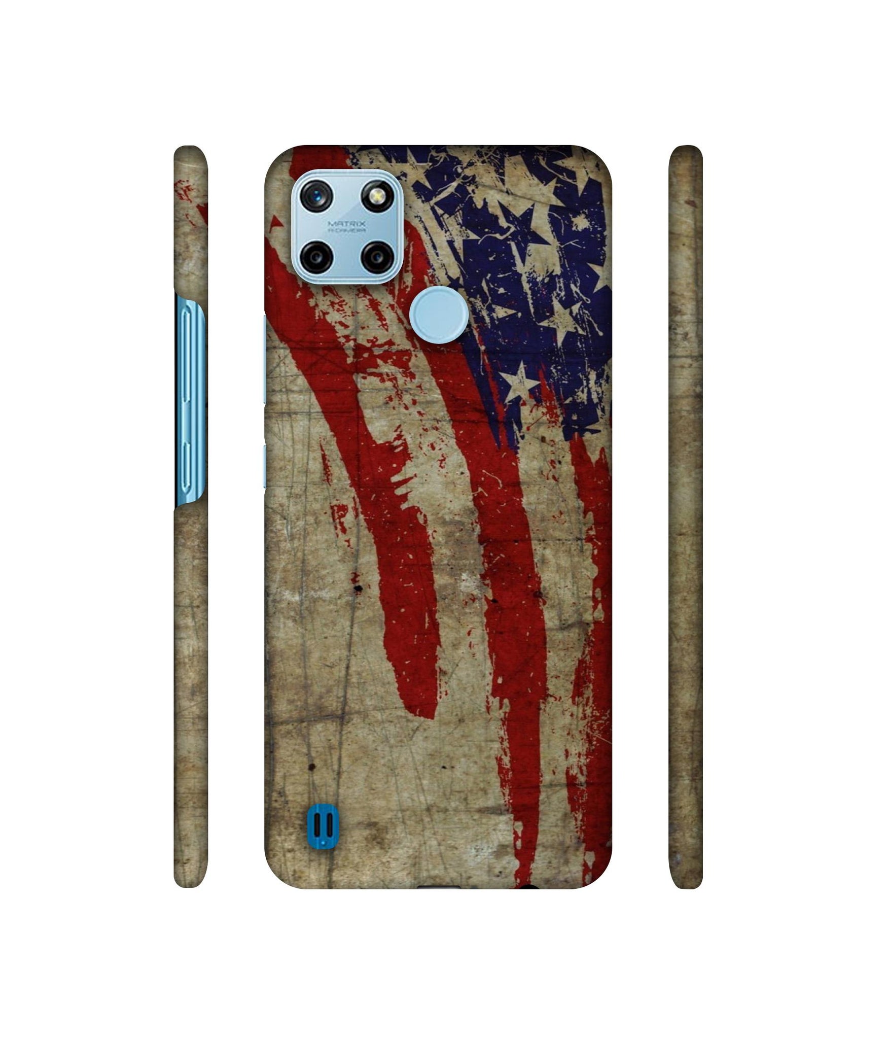 Vintage American Flag Designer Hard Back Cover for Realme C25Y 4G