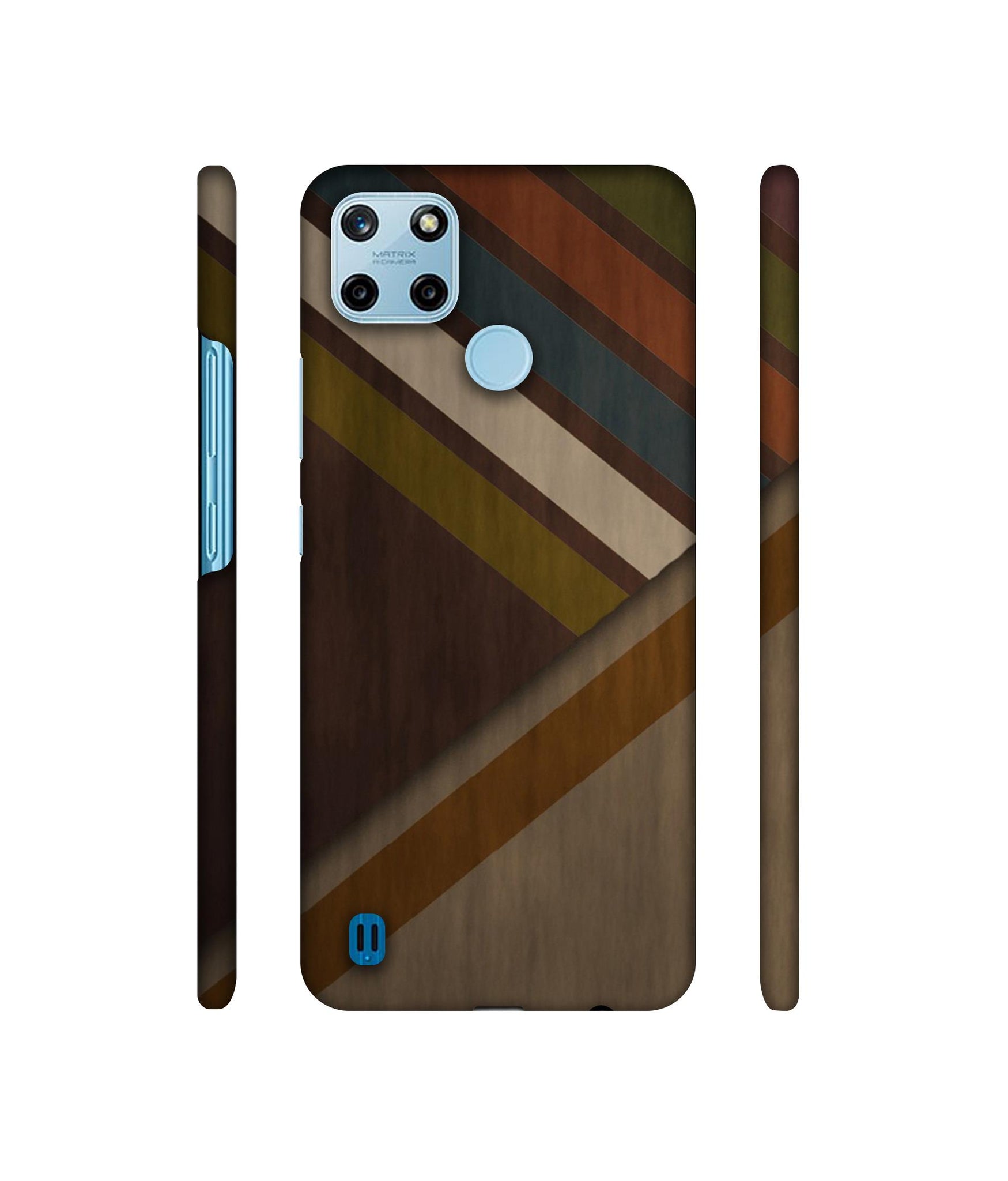 Colorful Wooden Pattern Designer Hard Back Cover for Realme C25Y 4G