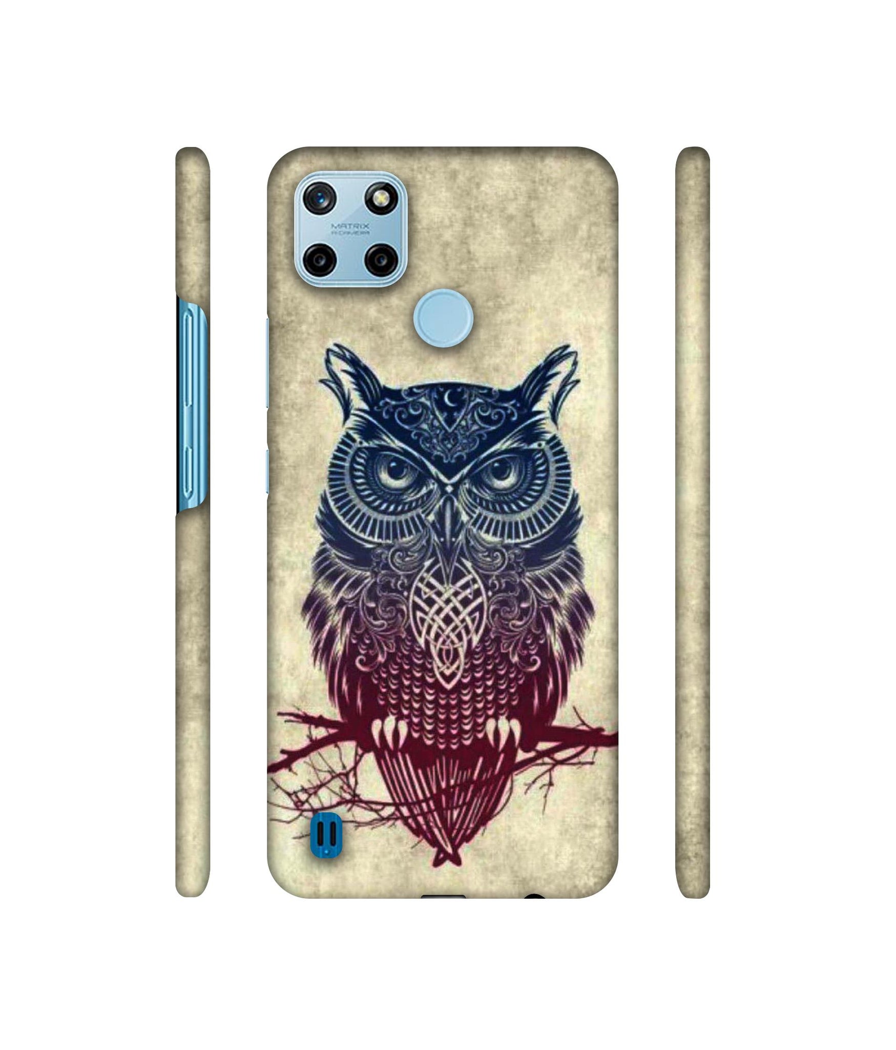 Owl Pattern Designer Hard Back Cover for Realme C25Y 4G