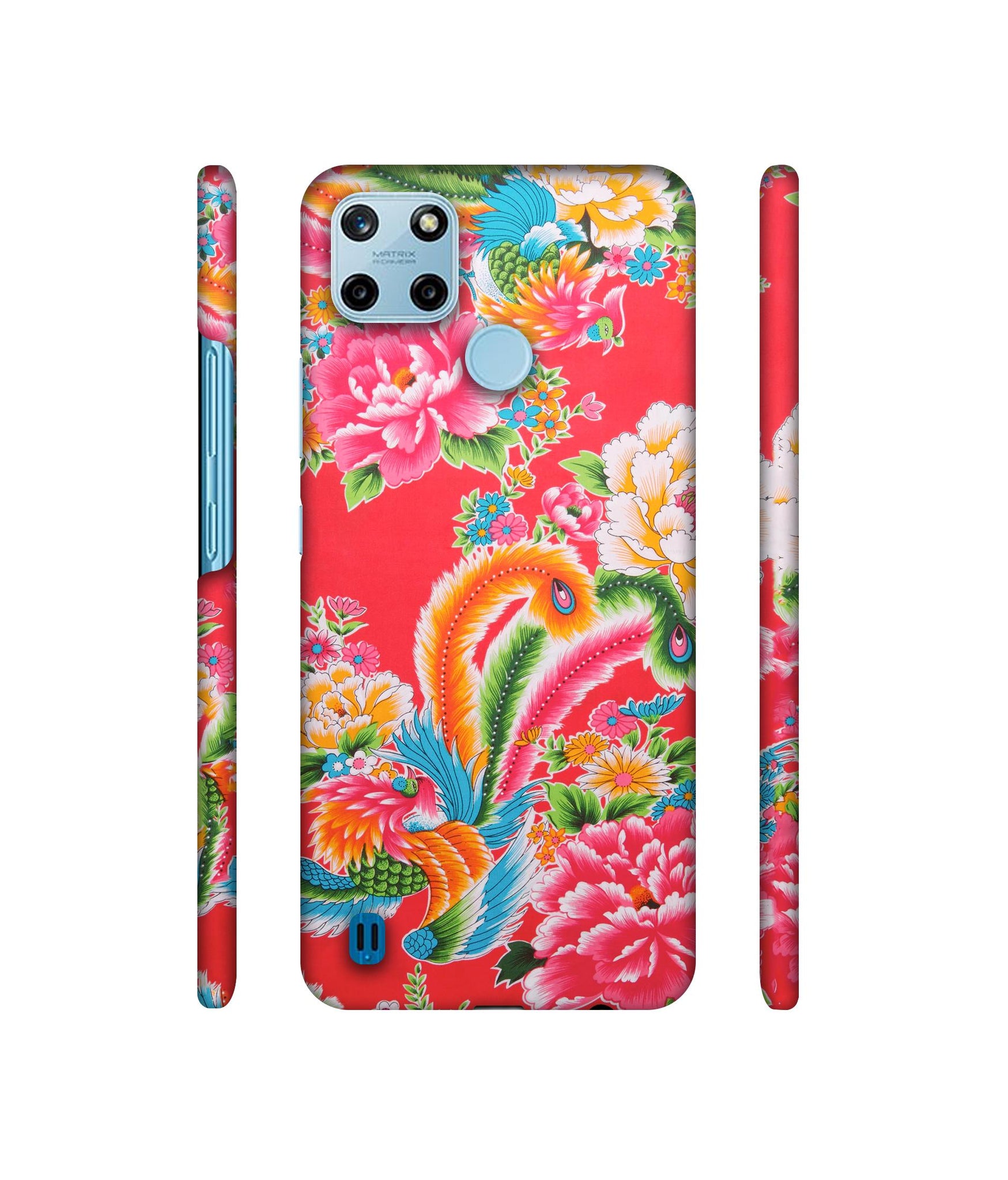 Cute Floral Pattern Print Designer Hard Back Cover for Realme C25Y 4G