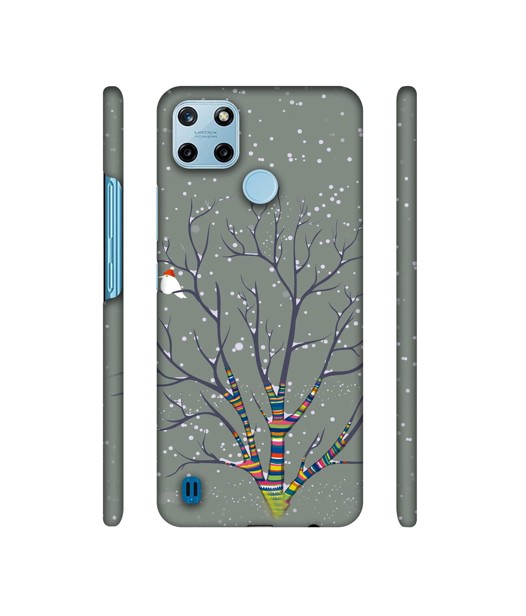 Winter Pattern Print Designer Hard Back Cover for Realme C25Y 4G