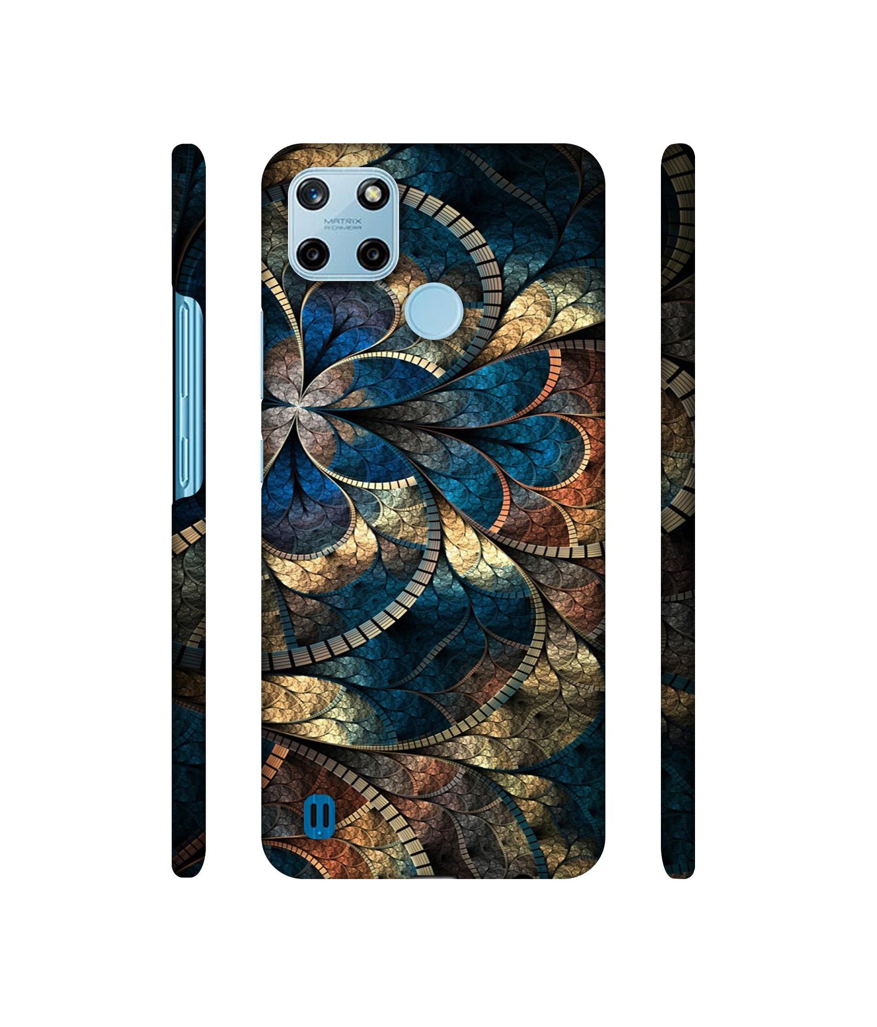 Fractional Pattern Designer Hard Back Cover for Realme C25Y 4G