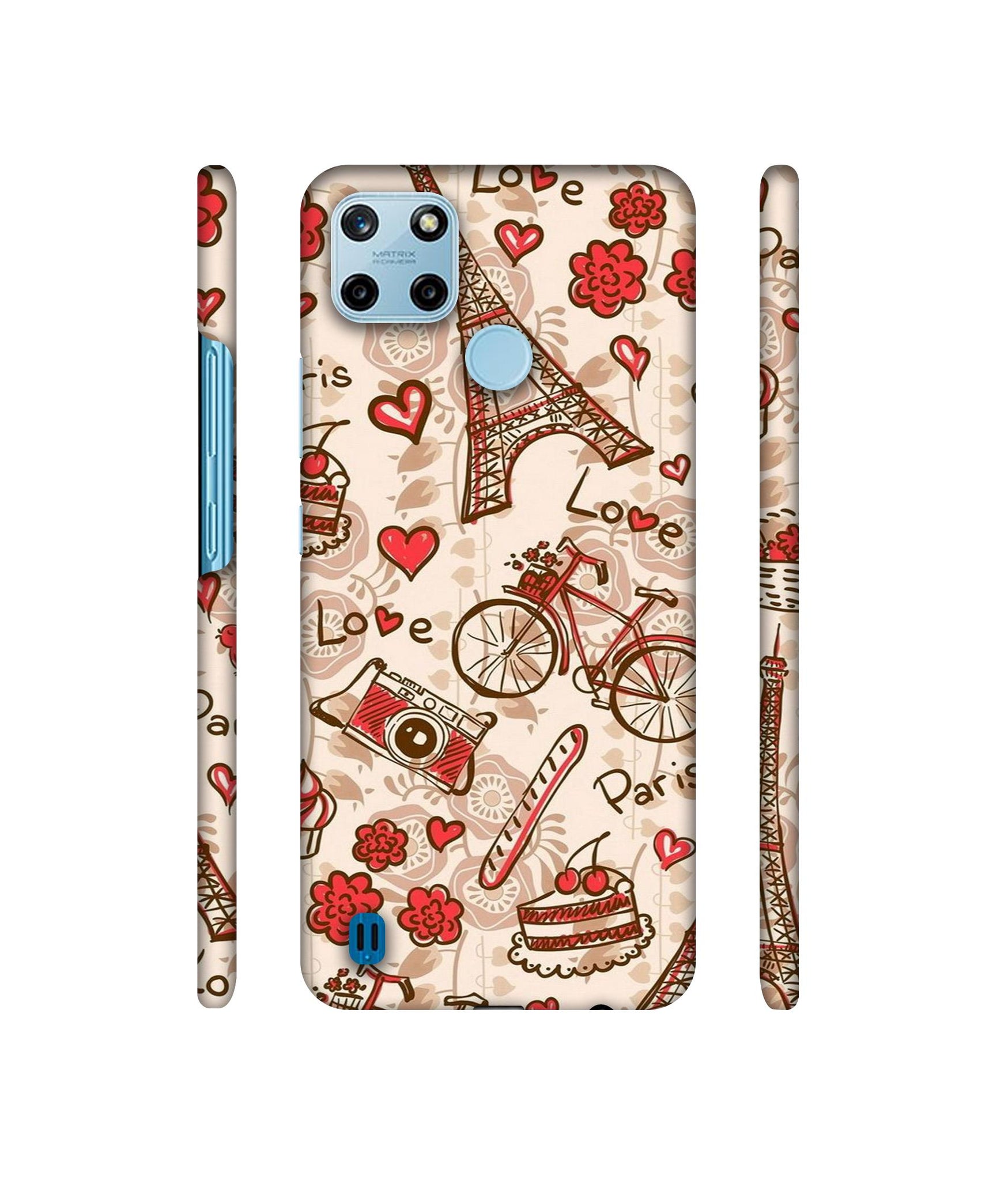 Vintage Paris Designer Hard Back Cover for Realme C25Y 4G