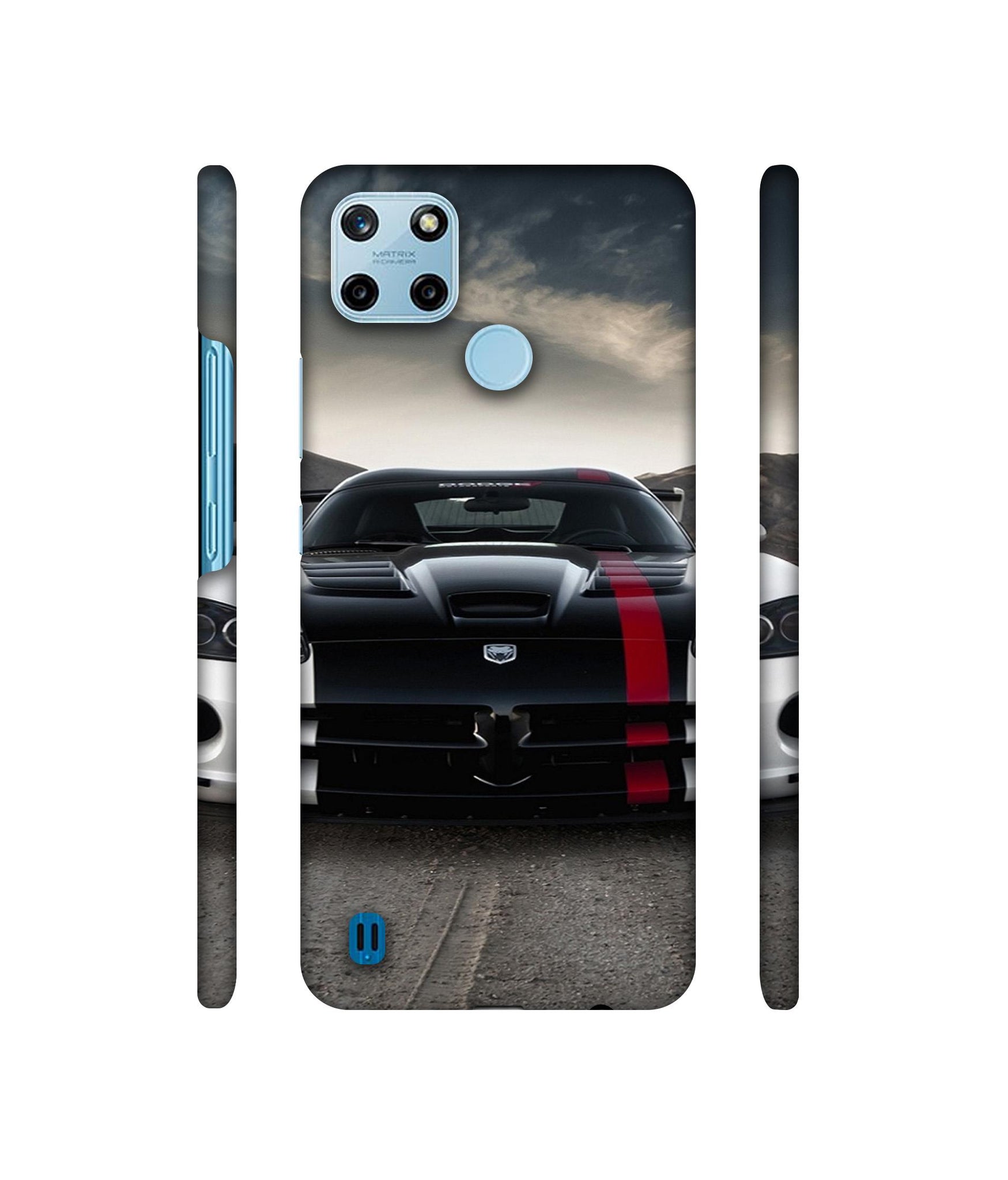 Sports Car Pattern Designer Hard Back Cover for Realme C25Y 4G