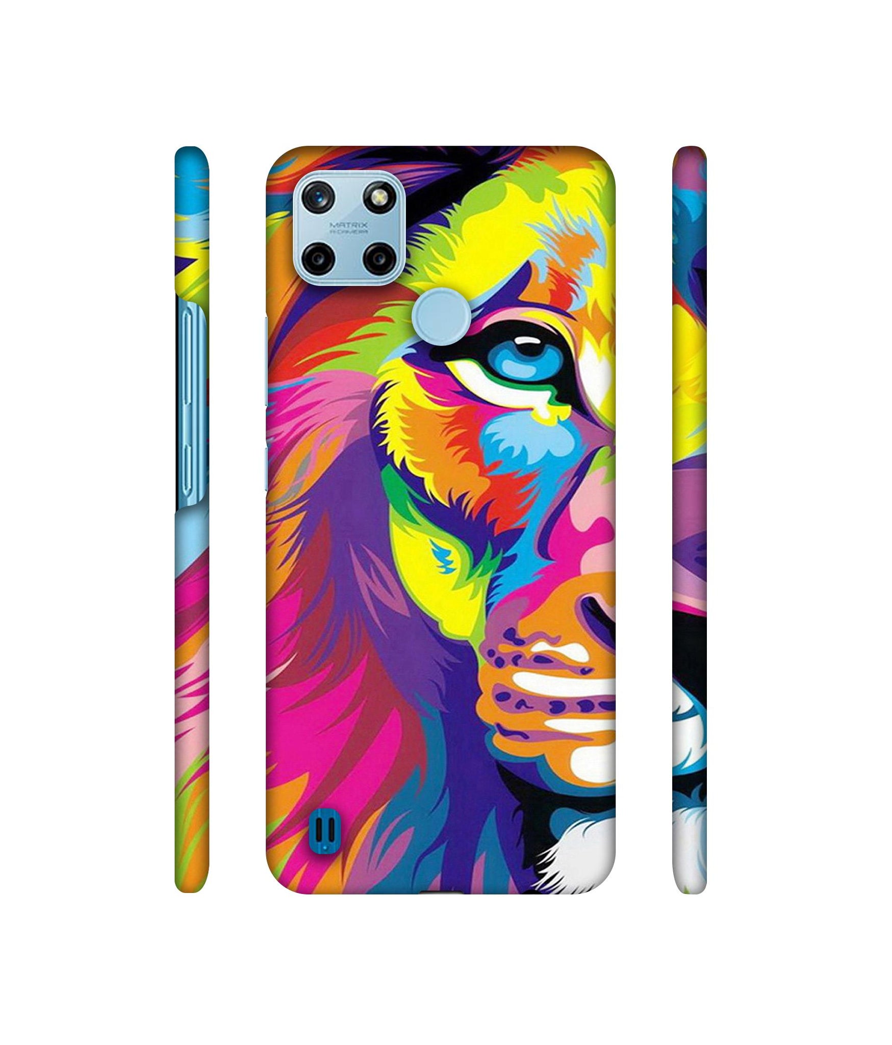 Lion Designer Hard Back Cover for Realme C25Y 4G